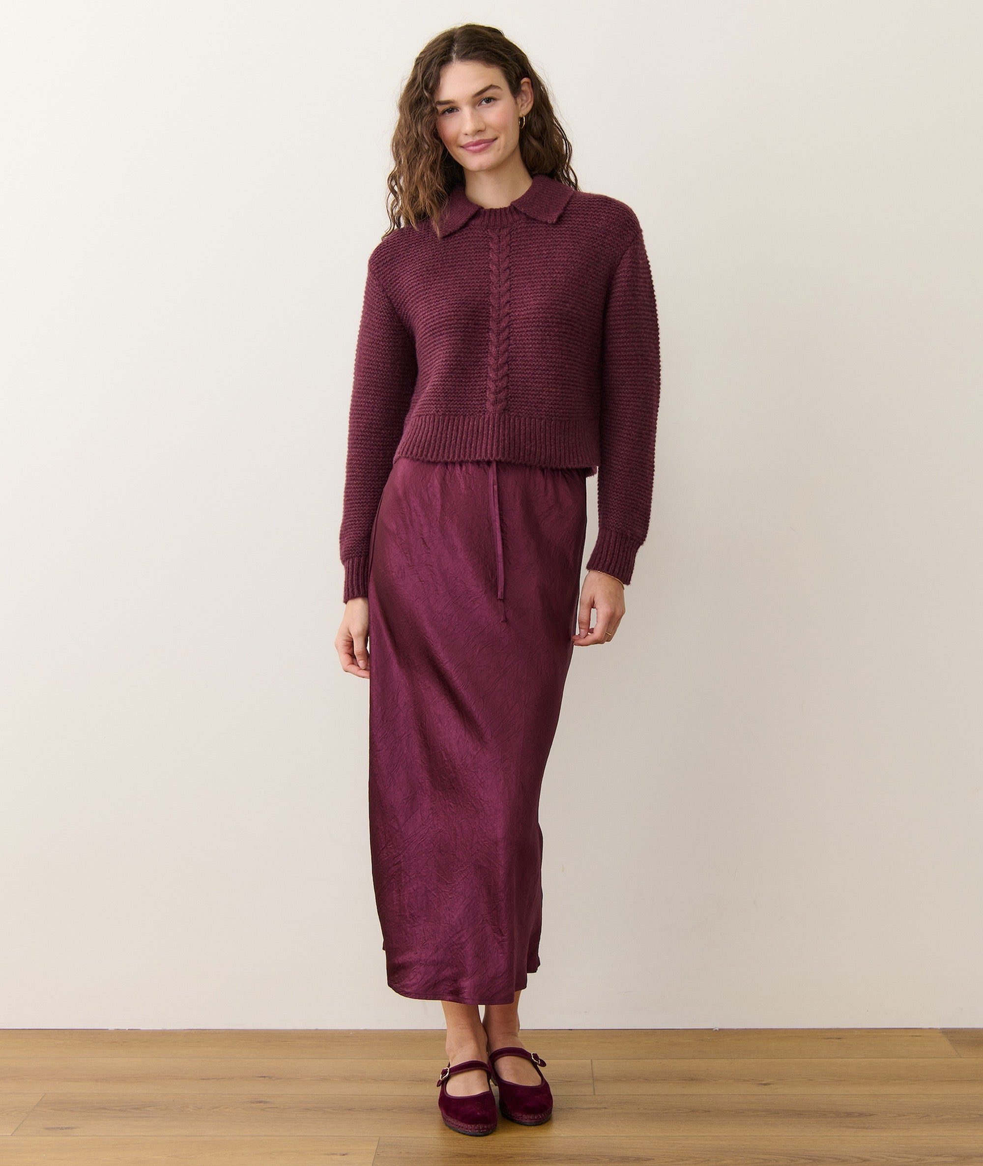 Women's Gabrielle Slip Skirt | Fig | Large by Marine Layer Women's Gabrielle Slip Skirt | Fig | Large by Marine Layer