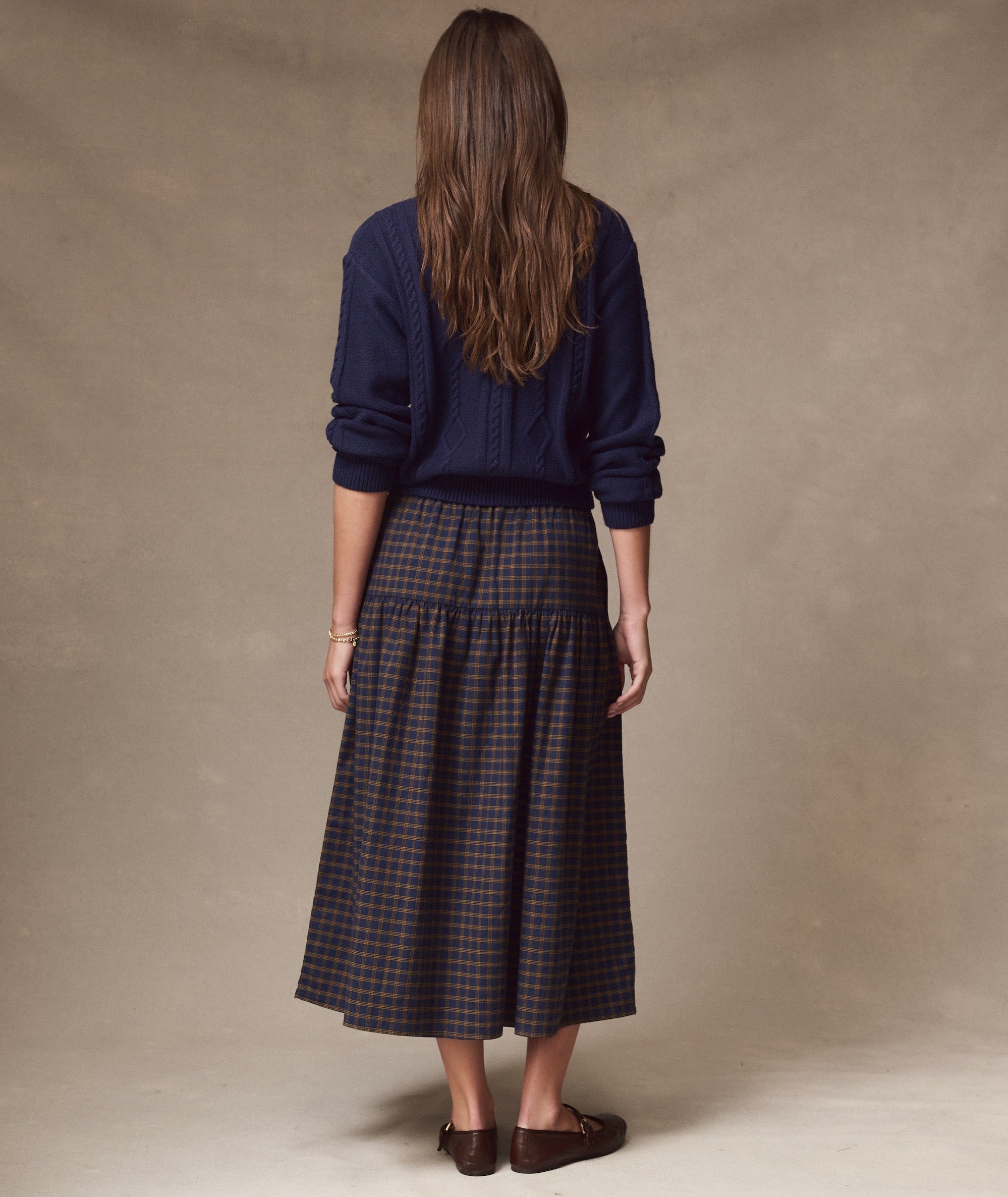 Gia Oxford Midi Skirt