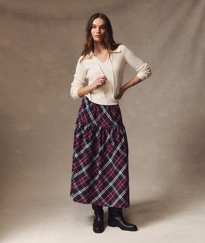 Gia Oxford Midi Skirt