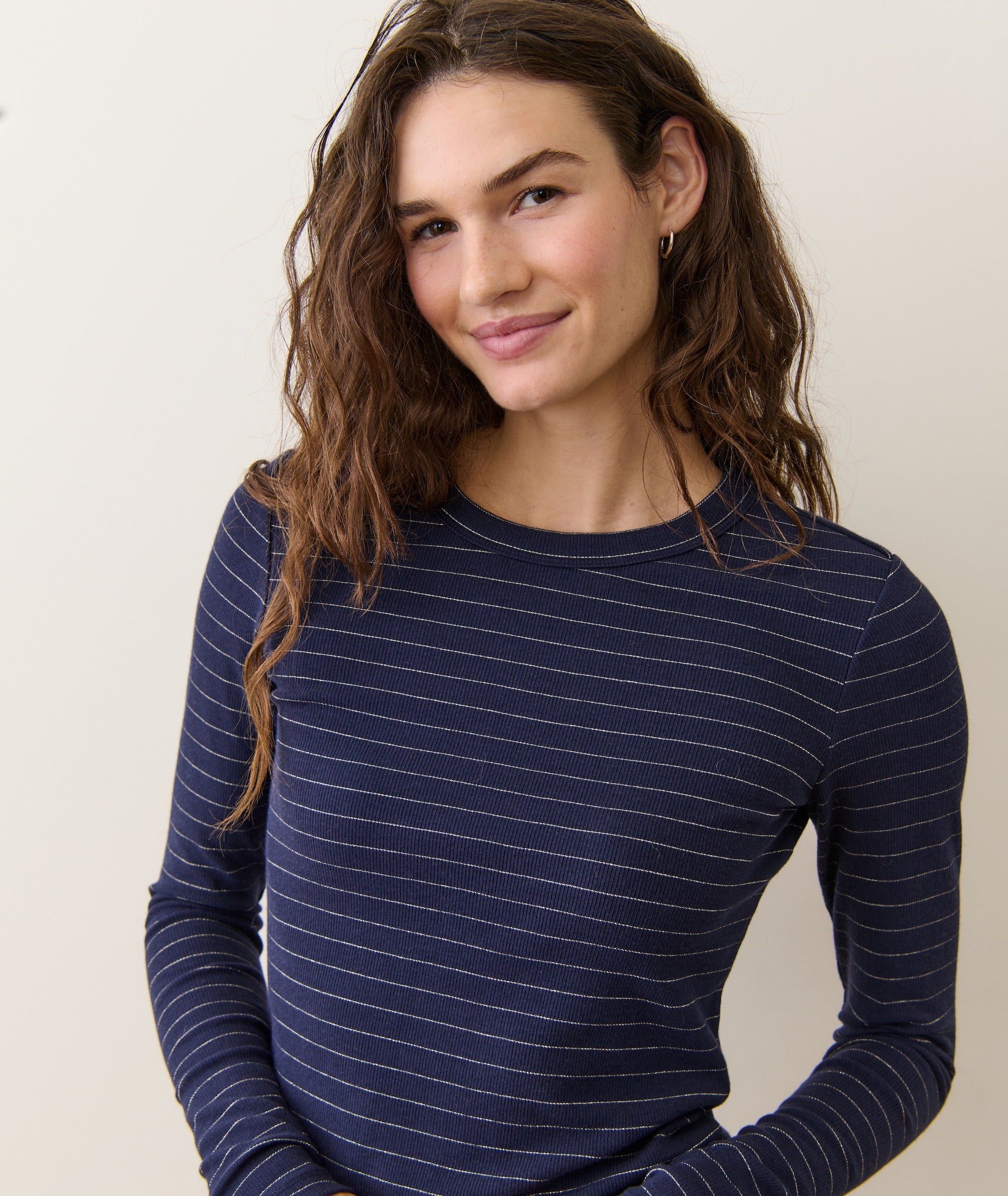 Lexi Rib Sun-In Longsleeve Crew Tee