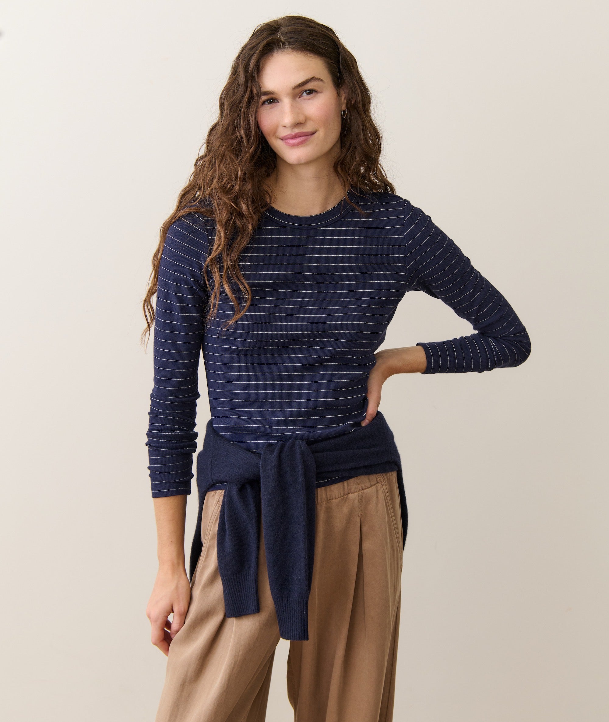 Lexi Rib Sun-In Longsleeve Crew Tee