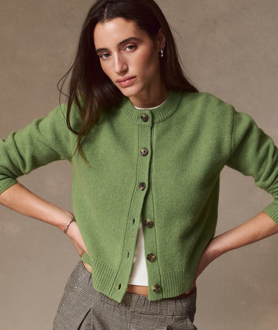 Coastal Merino Crewneck Cardigan