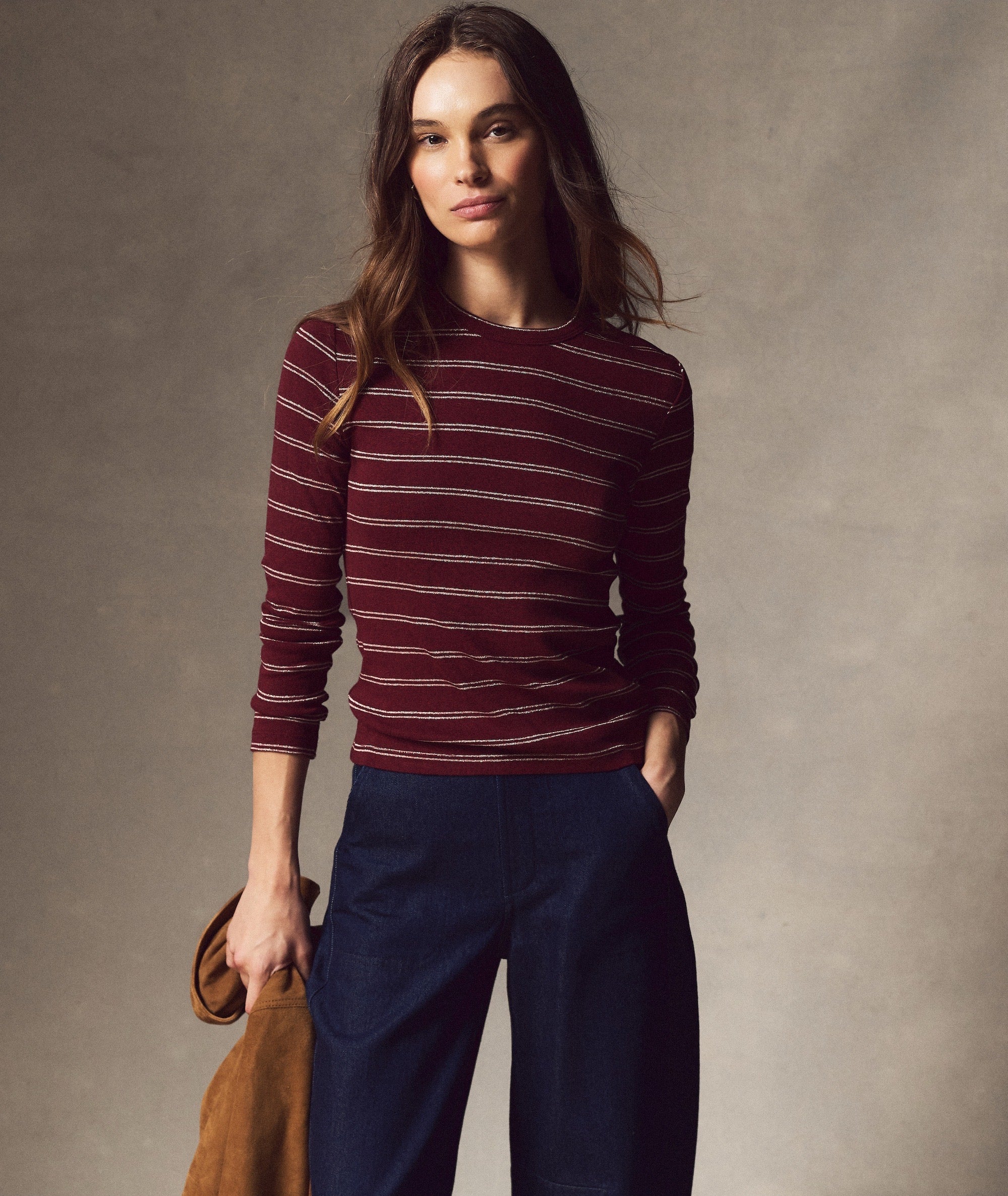 Mini Rib Long Sleeve Crew Tee