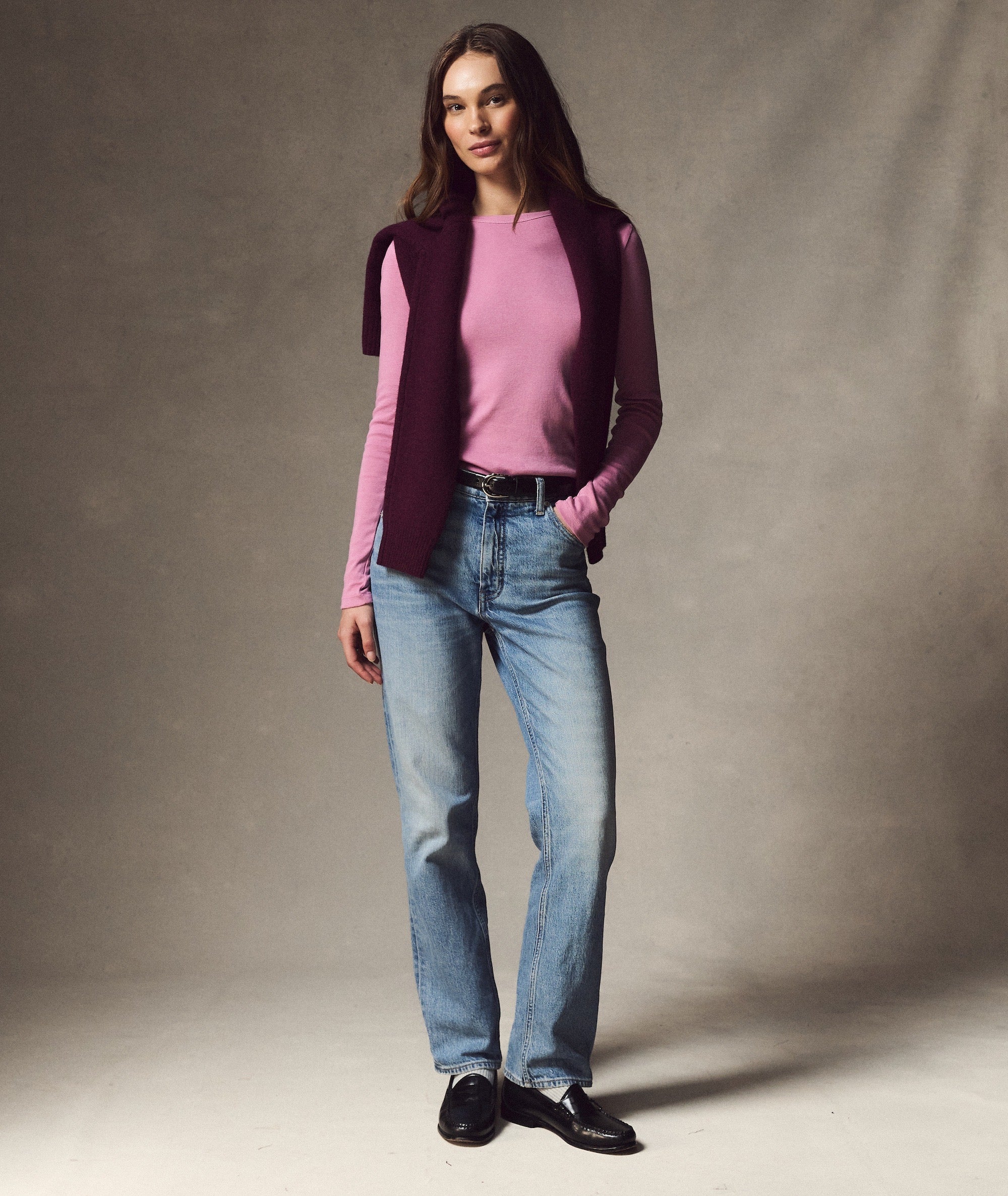 Mini Rib Long Sleeve Crew Tee