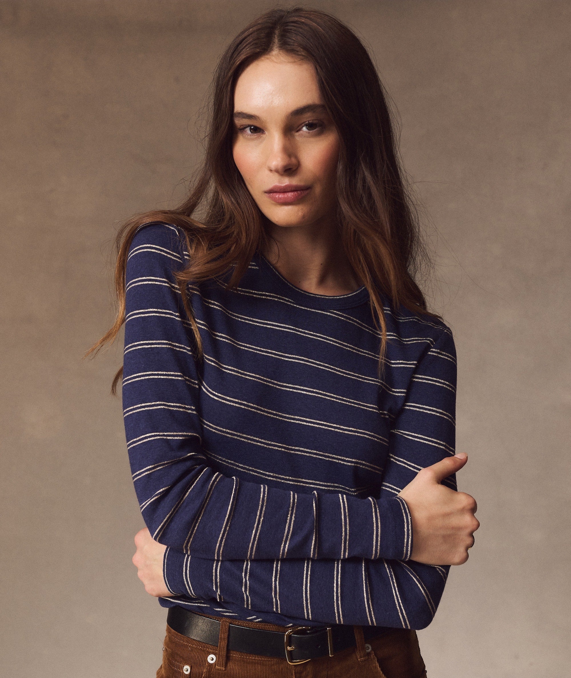 Mini Rib Long Sleeve Crew Tee