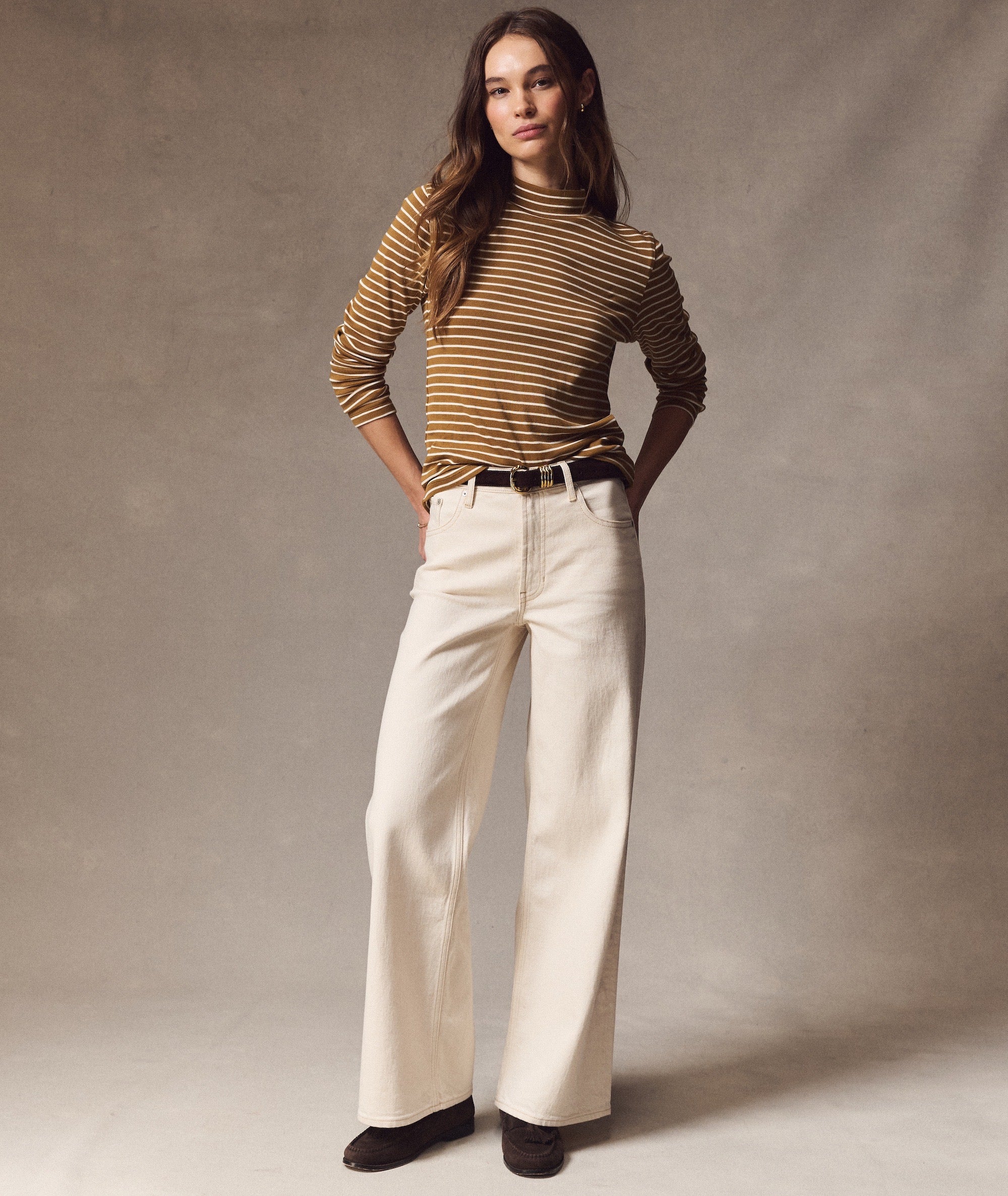 Mini Rib Mock Neck Tee
