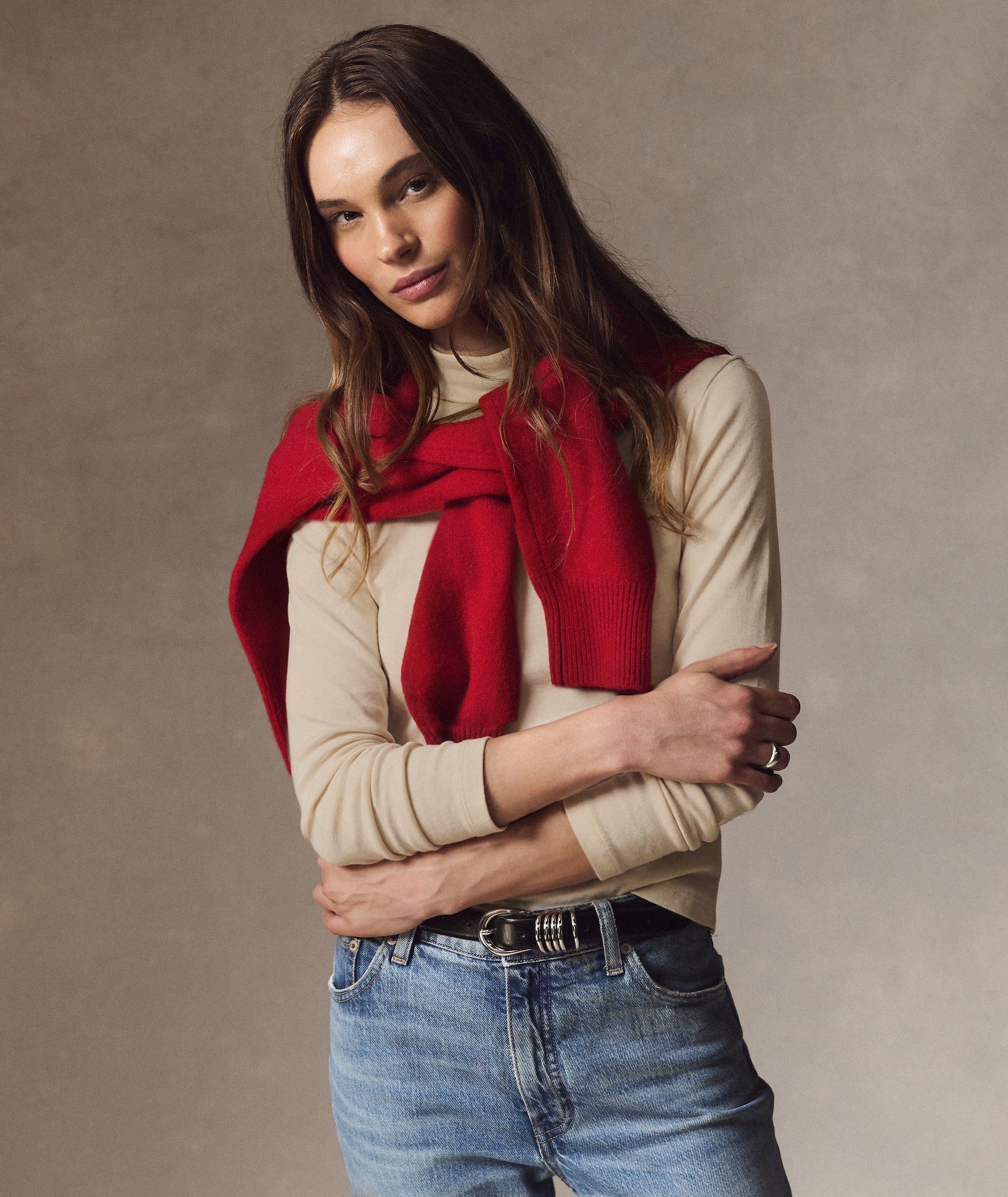 Mini Rib Mock Neck Tee