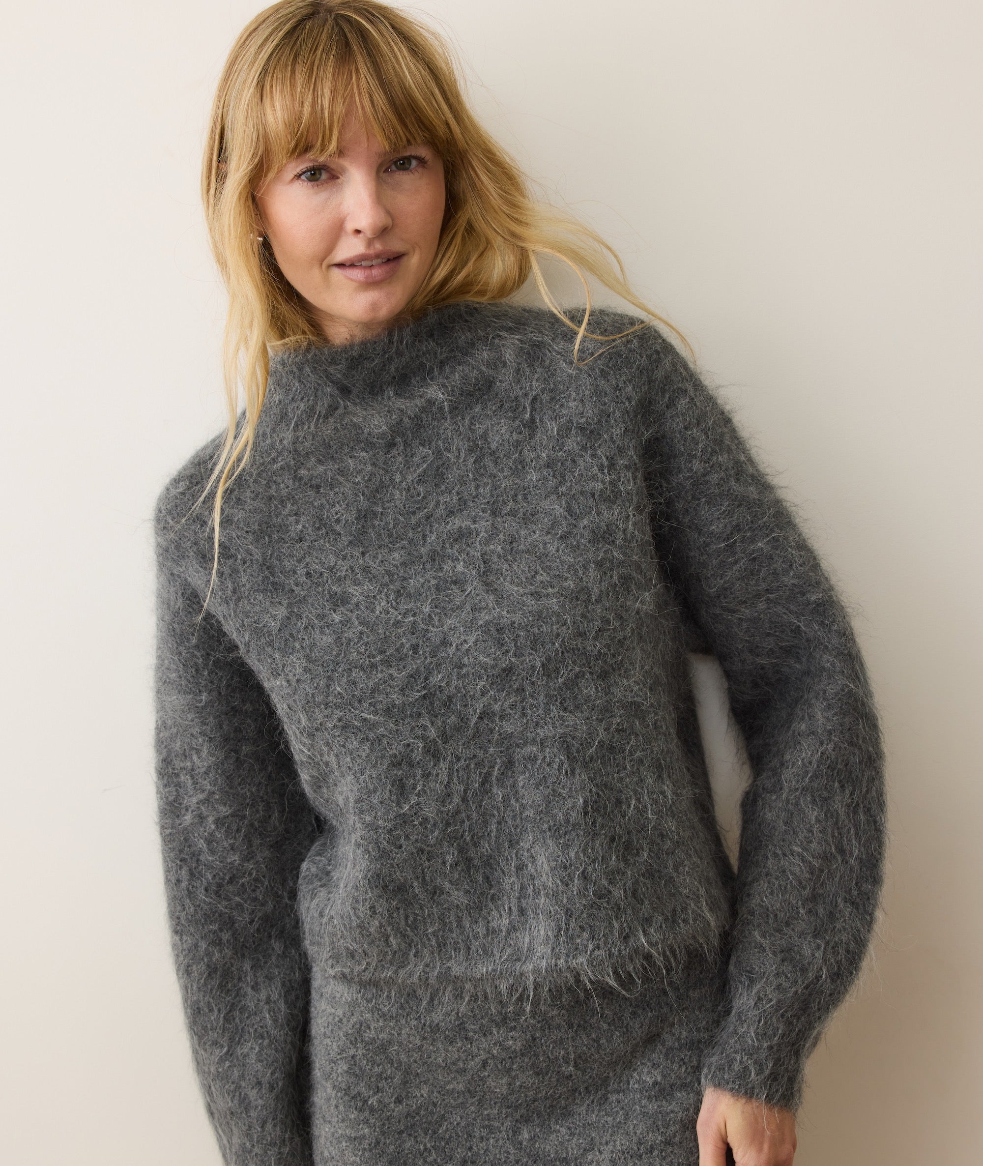 Suri Alpaca Mock Neck Sweater – Marine Layer - Main Image