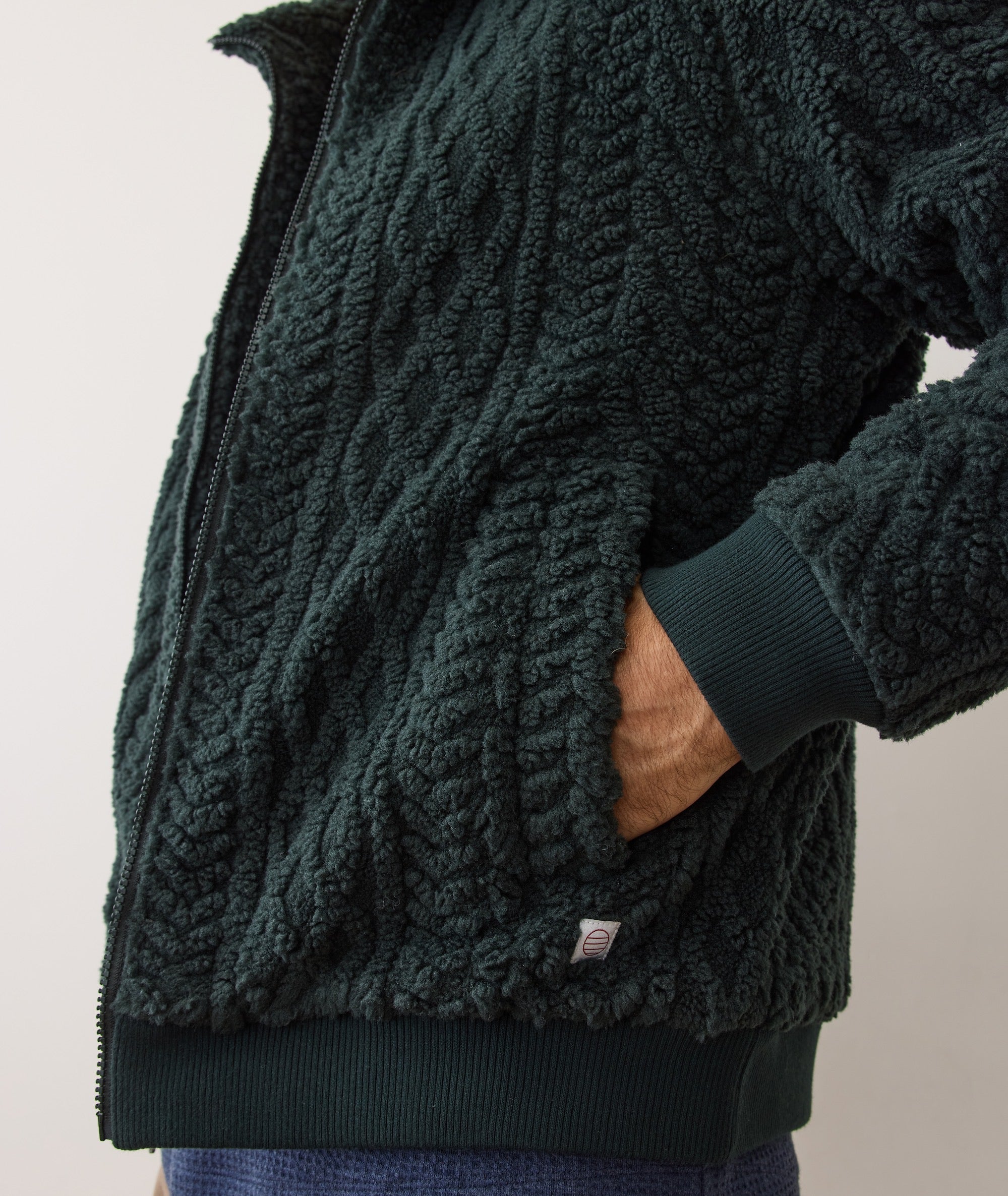 Jacquard Sherpa Full Zip Jacket