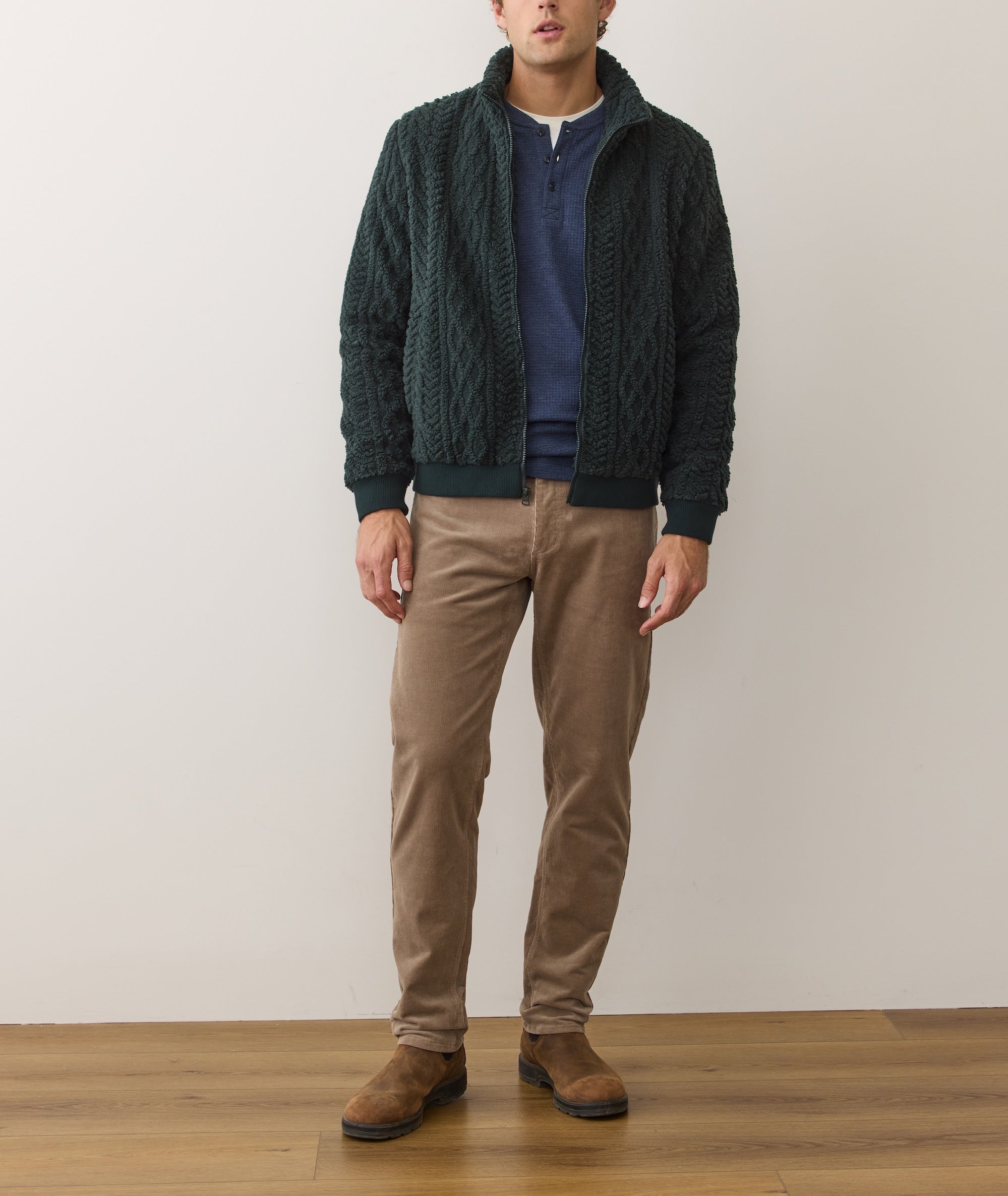 Jacquard Sherpa Full Zip Jacket