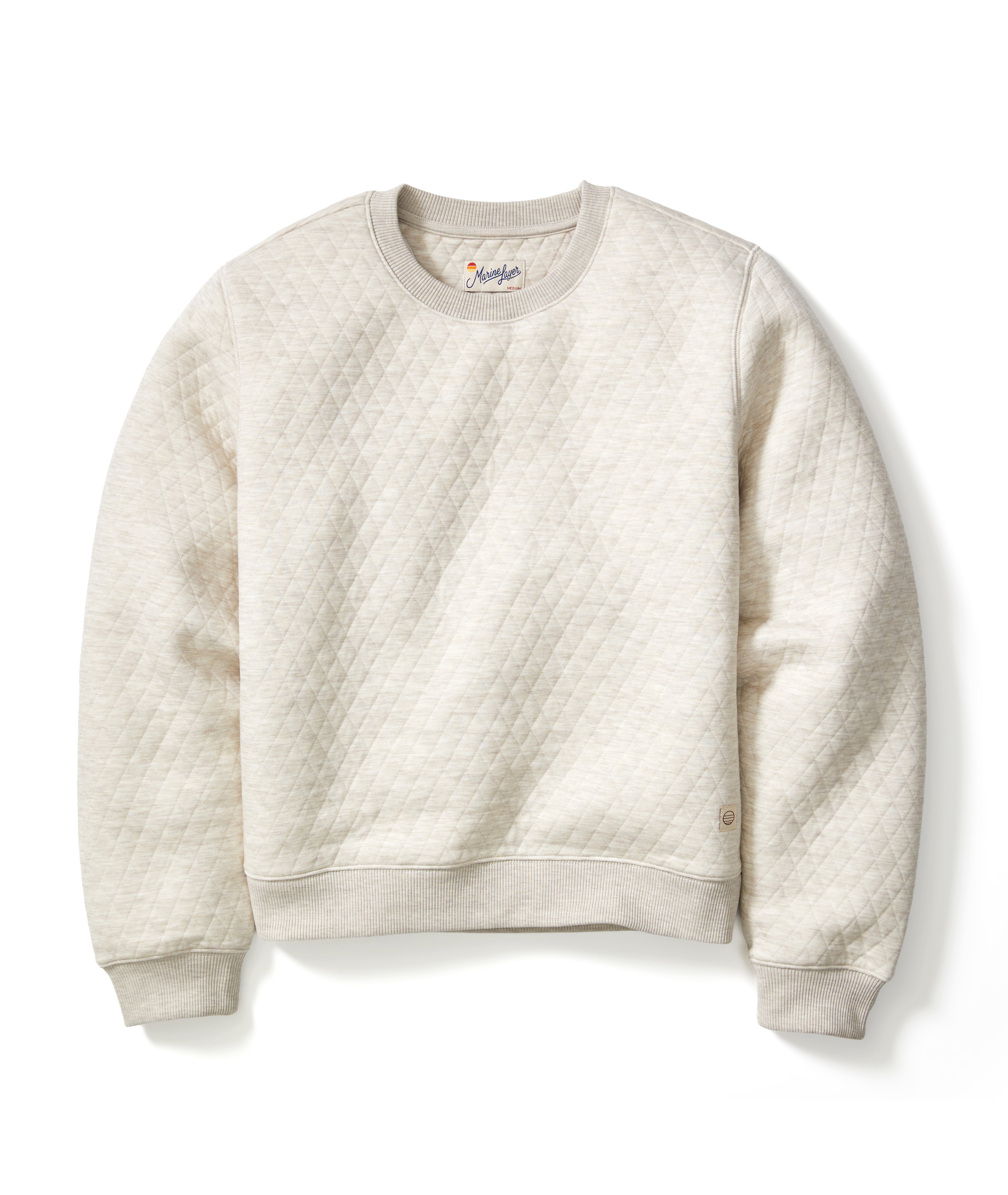 Women's Corbet Quilted Crewneck in Oat