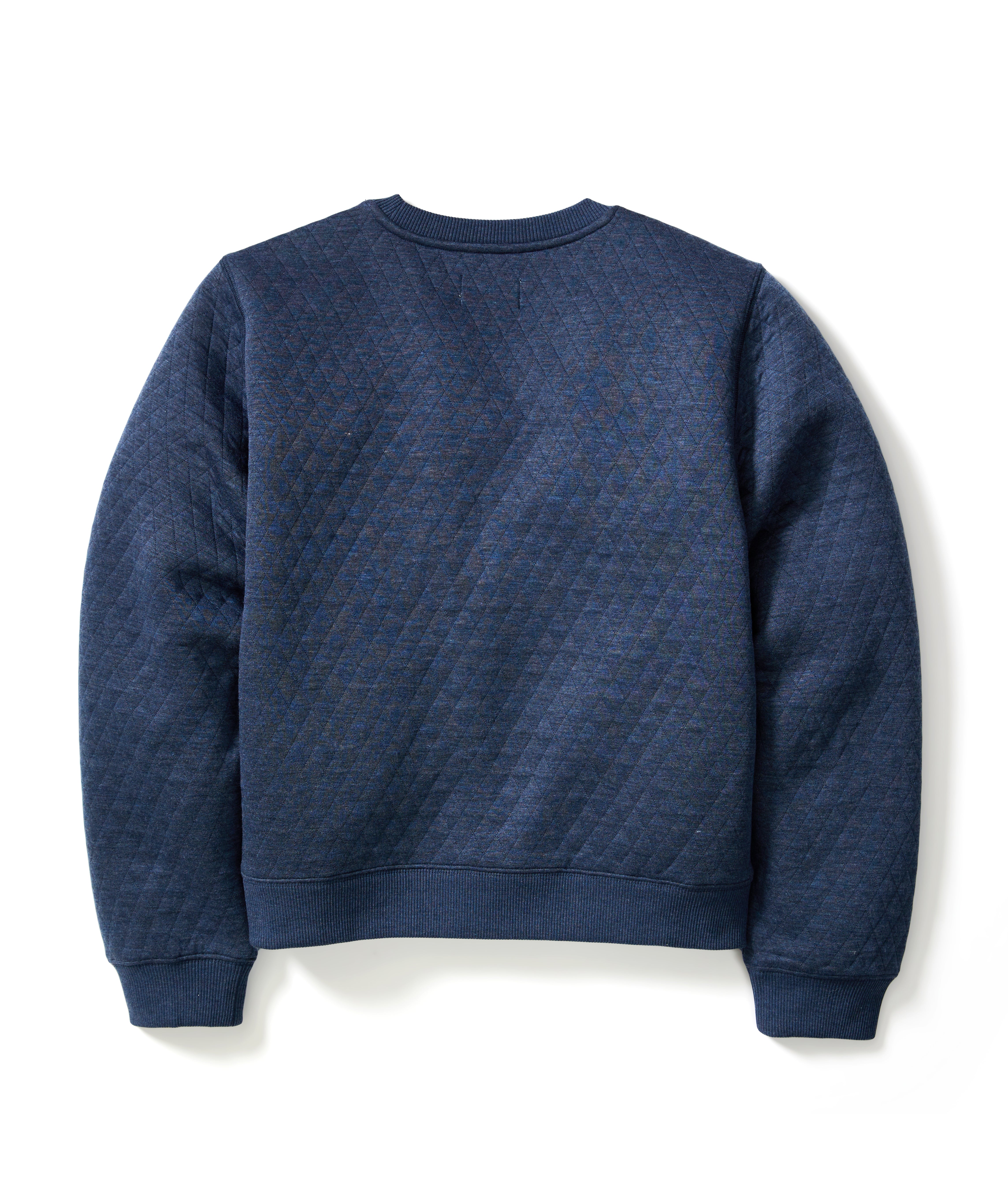 Women's Corbet Quilted Crewneck in Navy
