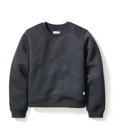 Women's Corbet Quilted Crewneck in Charcoal