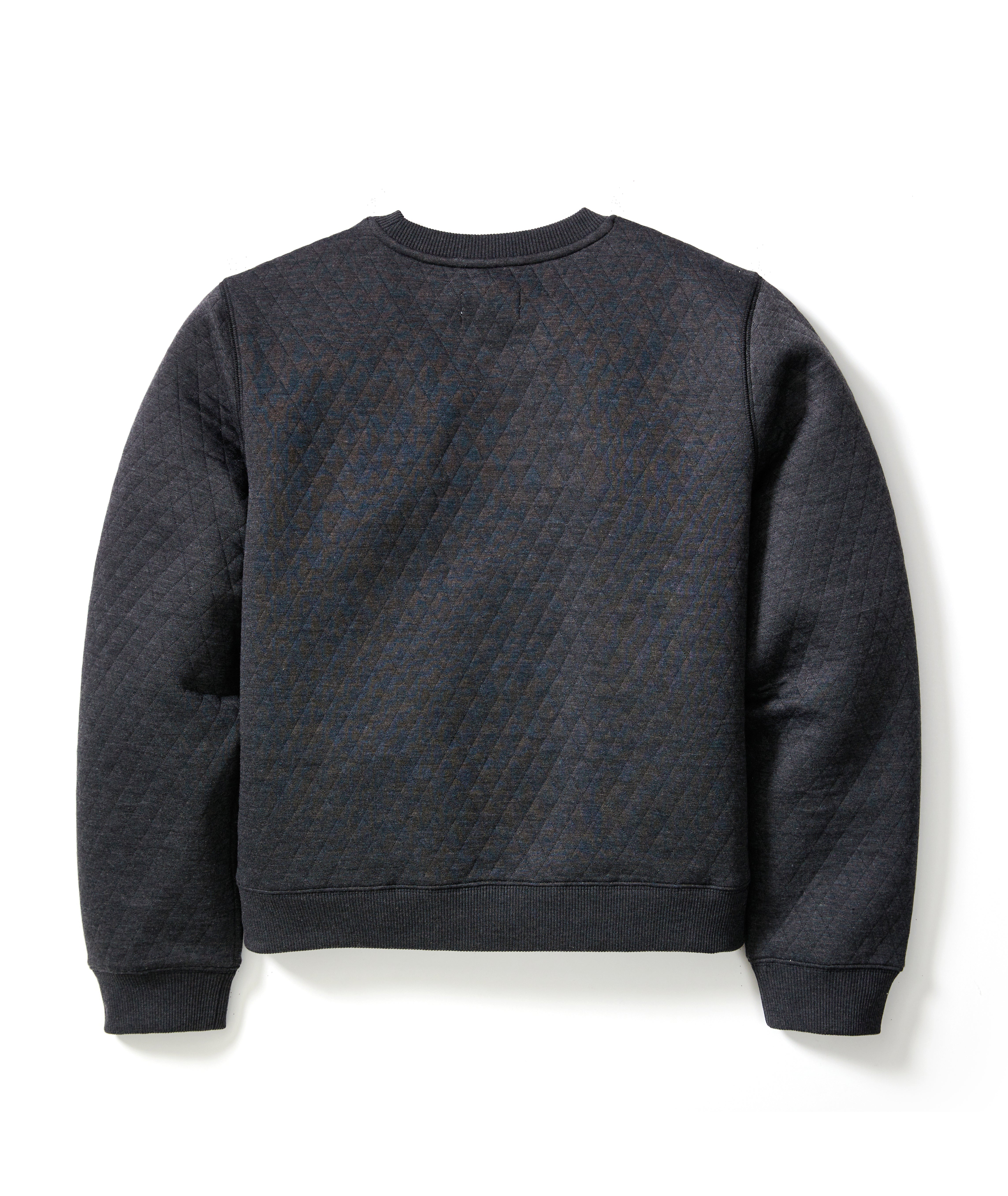 Women's Corbet Quilted Crewneck in Charcoal
