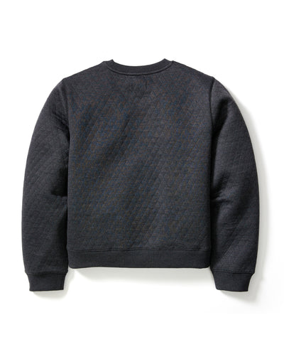 Women's Corbet Quilted Crewneck in Charcoal