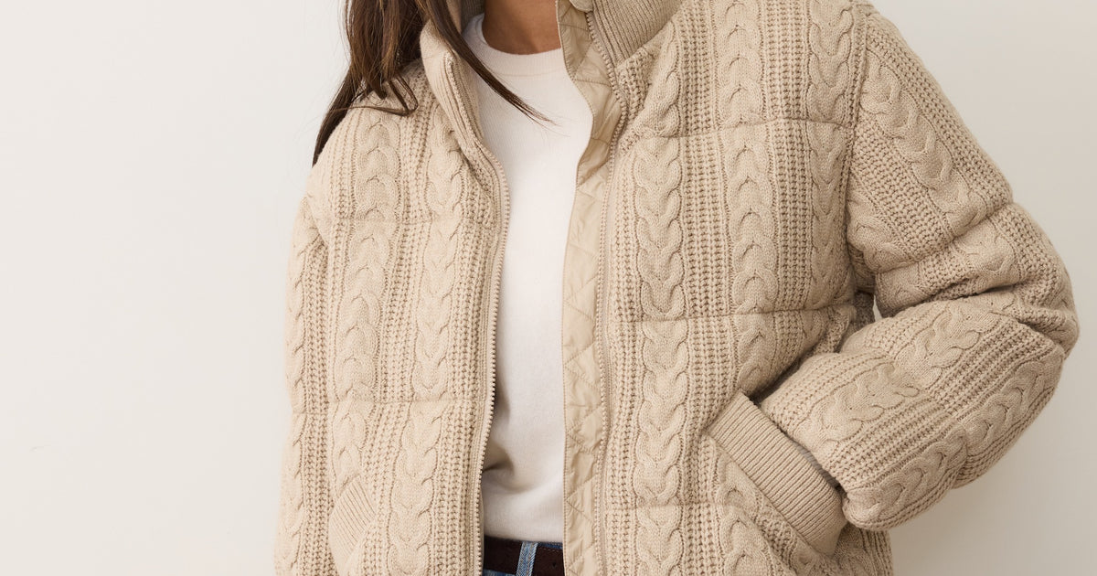 Alba Cable Knit Puffer