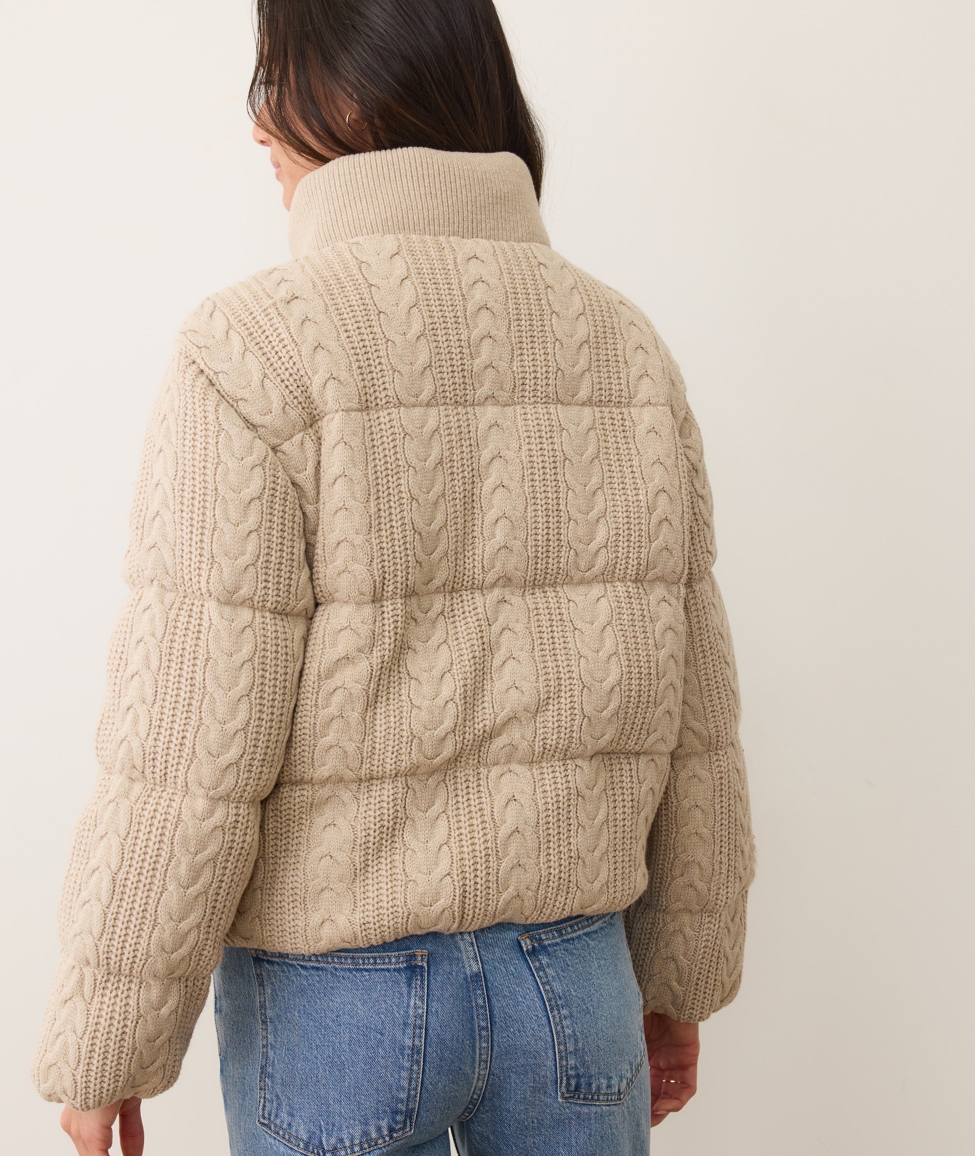 Alba Cable Knit Puffer