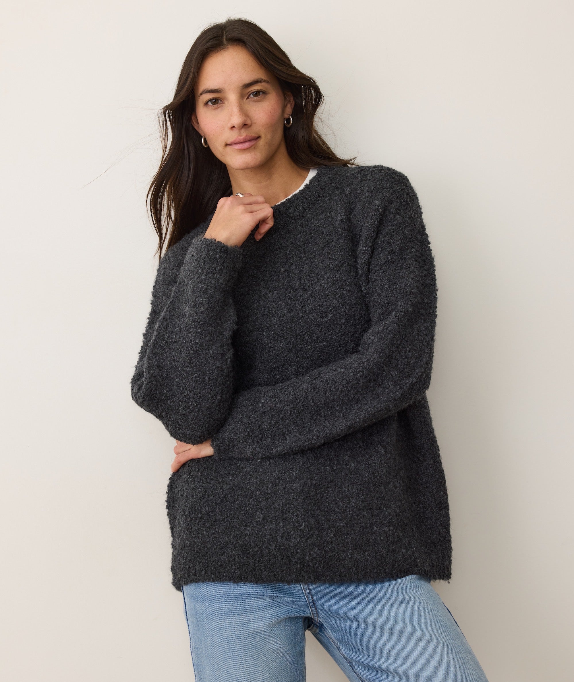 Elena Bouclé Oversized Sweater