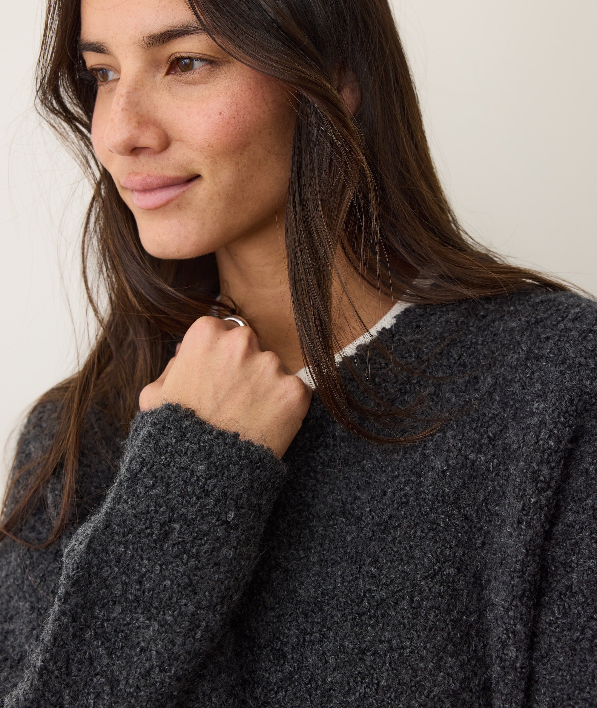 Elena Bouclé Oversized Sweater