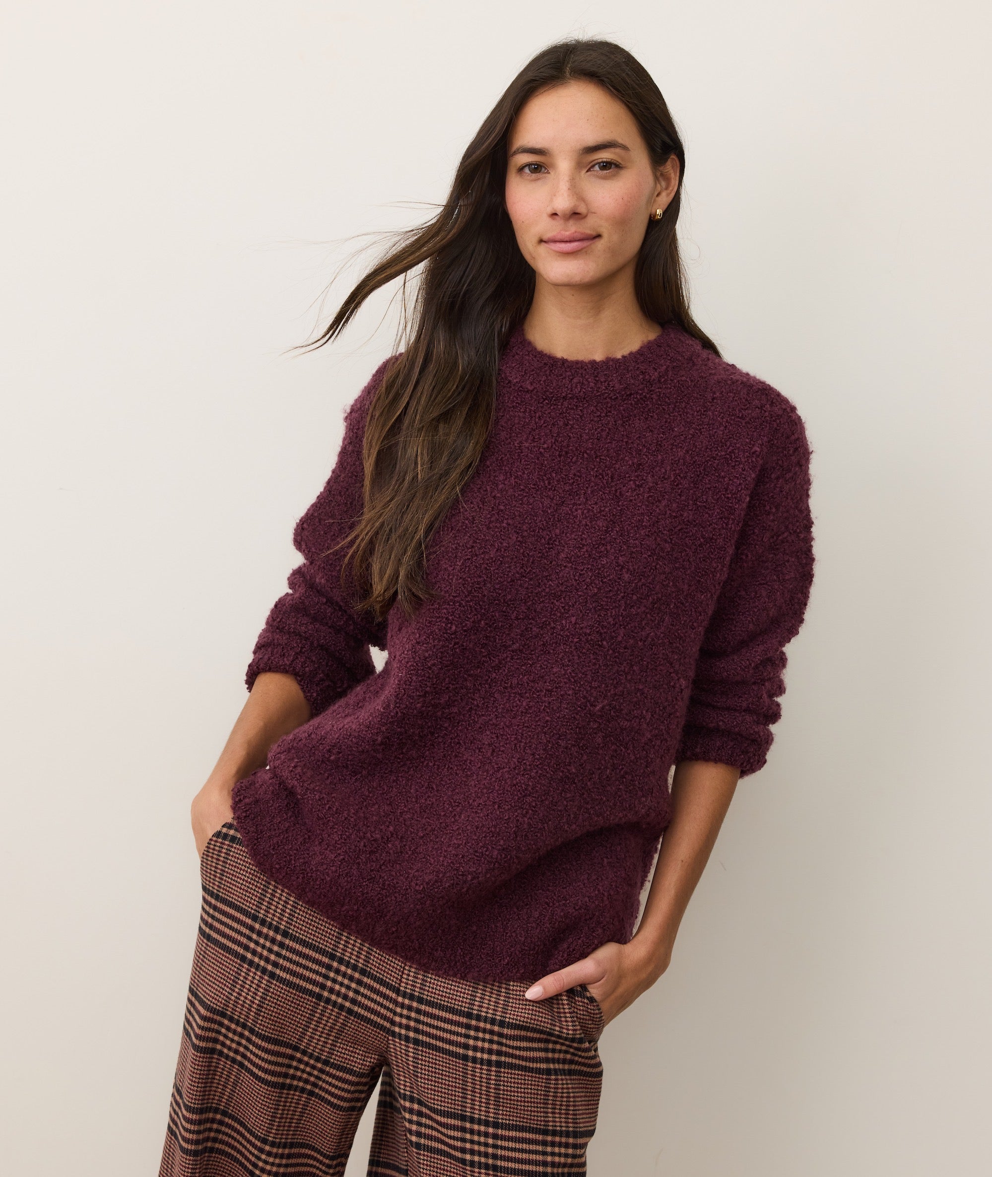 Elena Bouclé Oversized Sweater