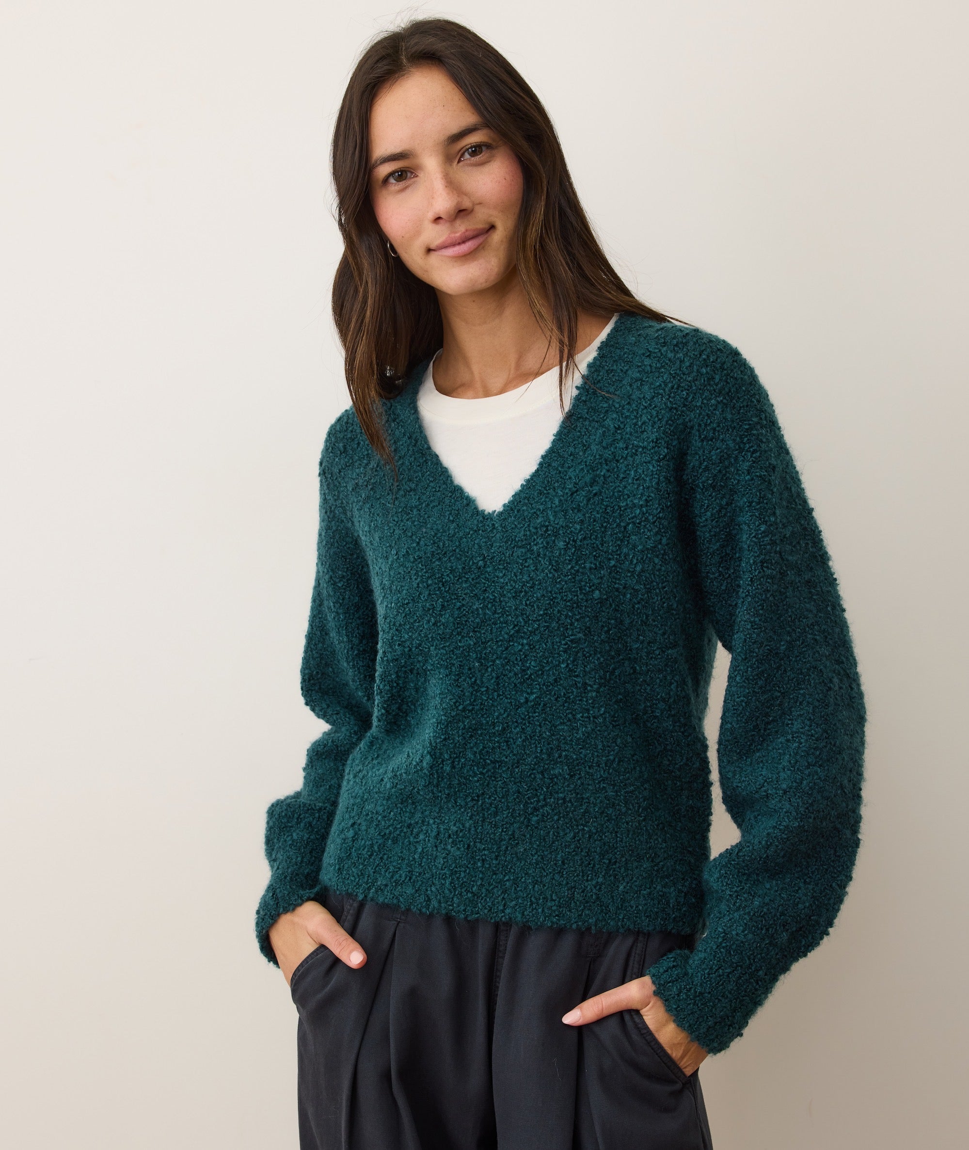 Cable Stitch Women's Oversized Boucle Cowl Neck Sweater – Ivory, Small