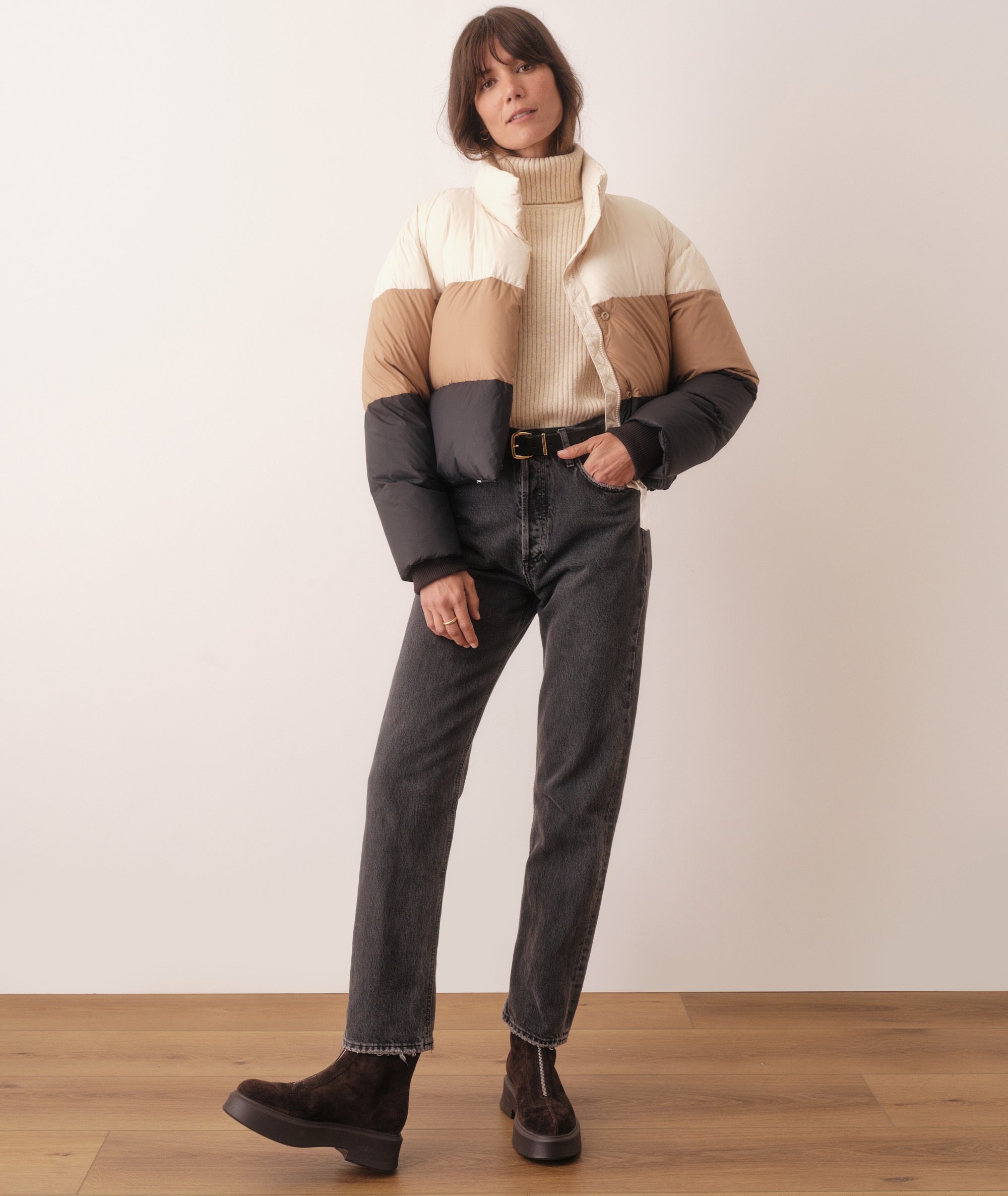 Jacket Outfit Brown North Face Cropped Puffer Jacket The North