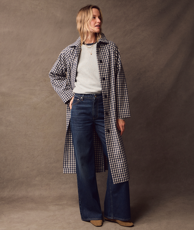 Hayes Houndstooth Trench Coat
