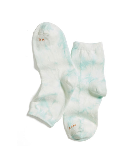 Hi-Ankle Sock in Aqua Tie Dye