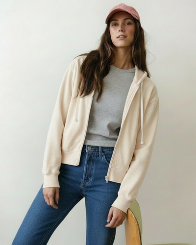 Women's Cloud 9 Fleece Full Zip Hoodie in Whitecap