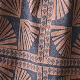 Brown/Navy Geo Fan Print