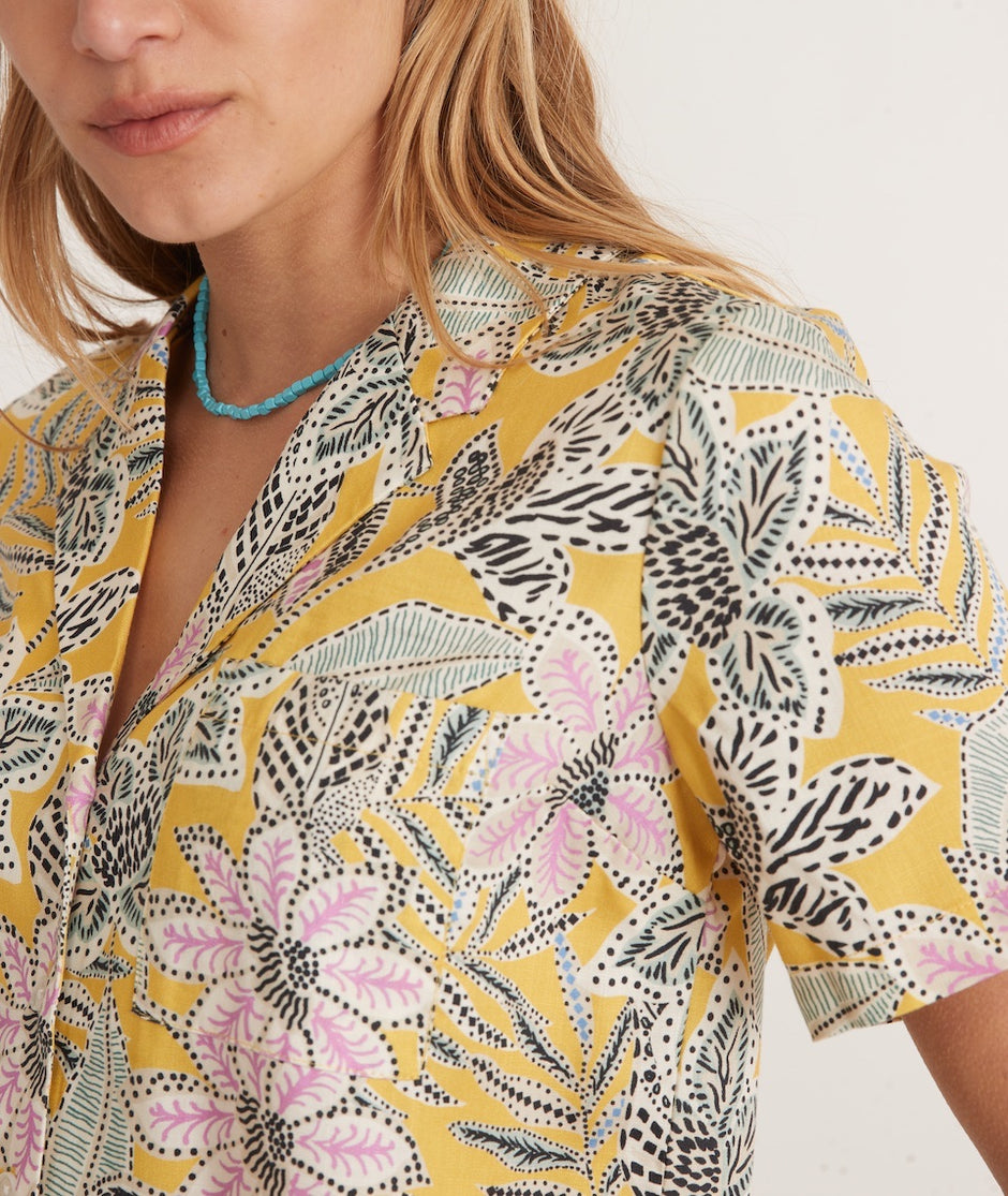 Lucy Resort Shirt in Bamboo Floral