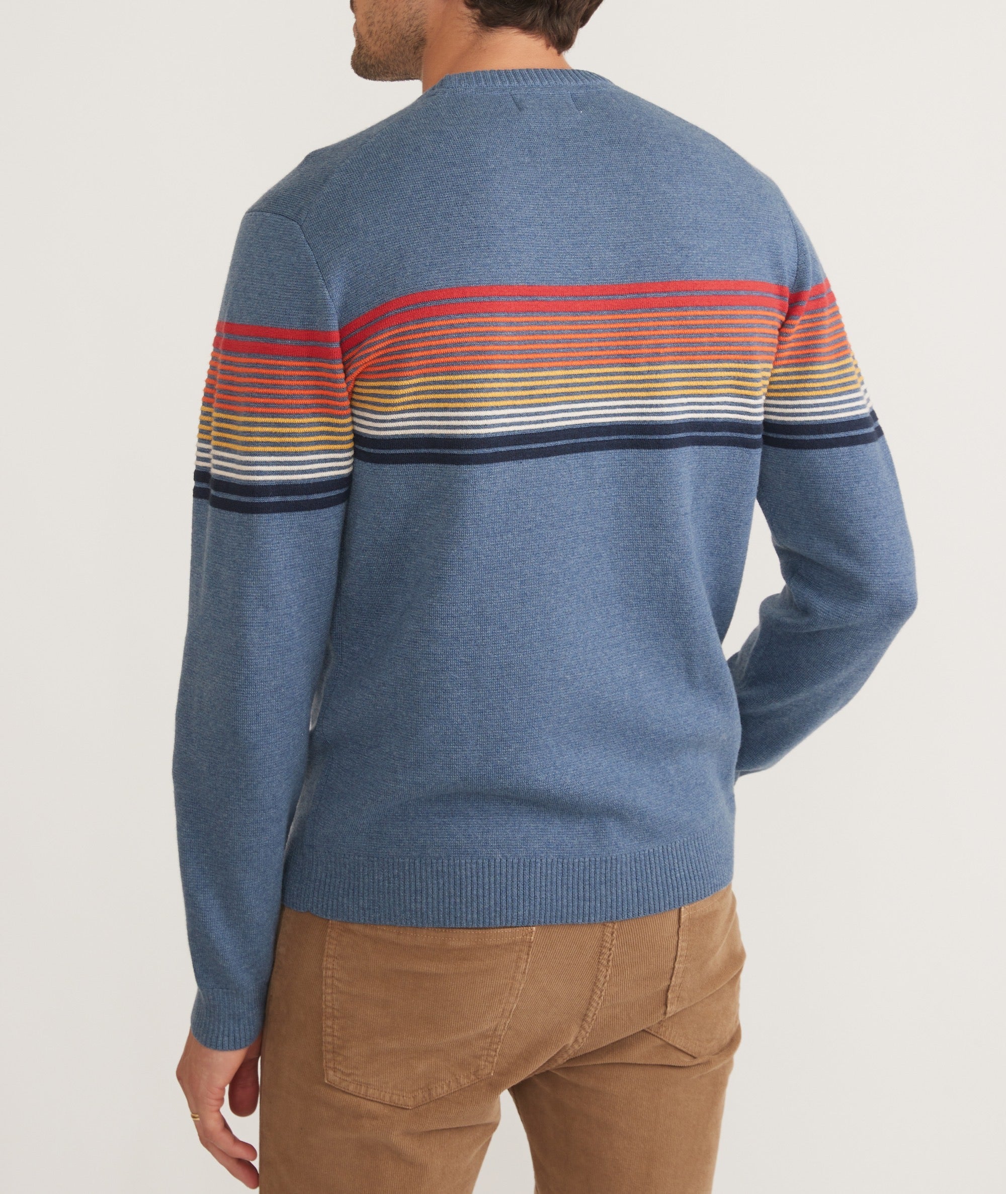 Blue jumper with rainbow stripes new arrivals