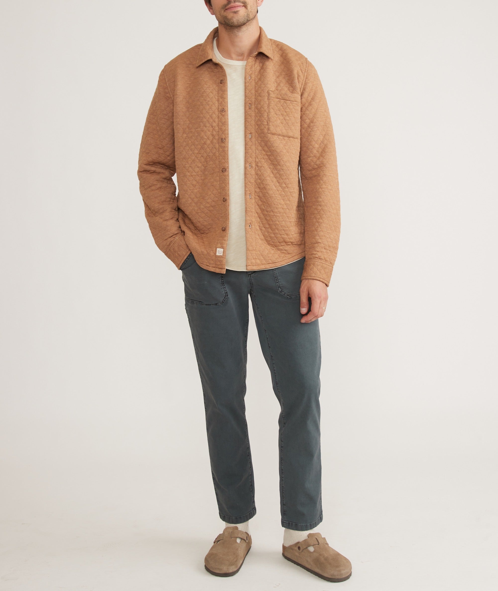 Macro Camel Drap Overshirt