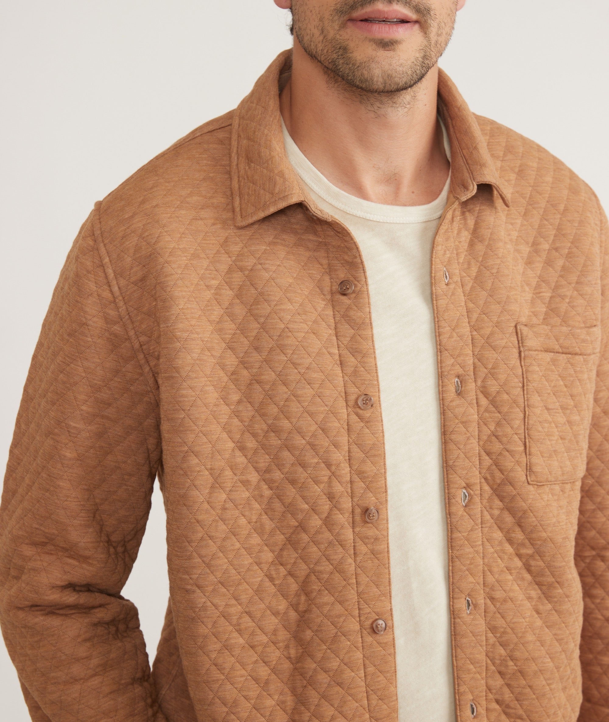 Men s Corbet Quilted Overshirt Marine Layer