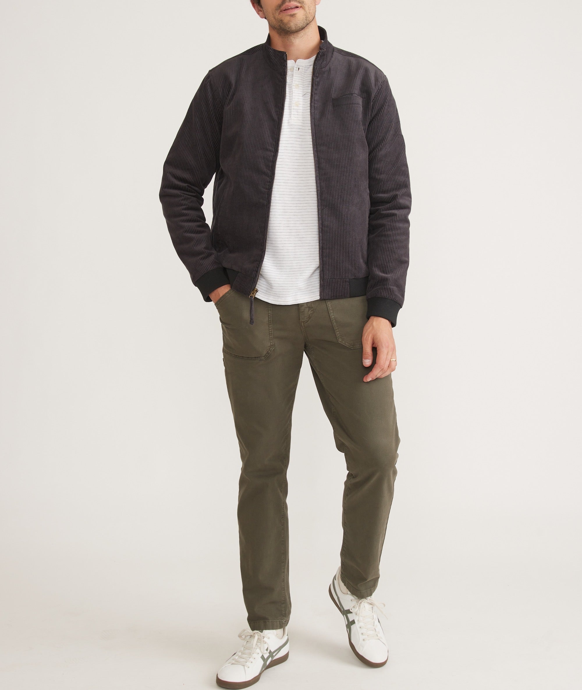 Cord zip jacket online