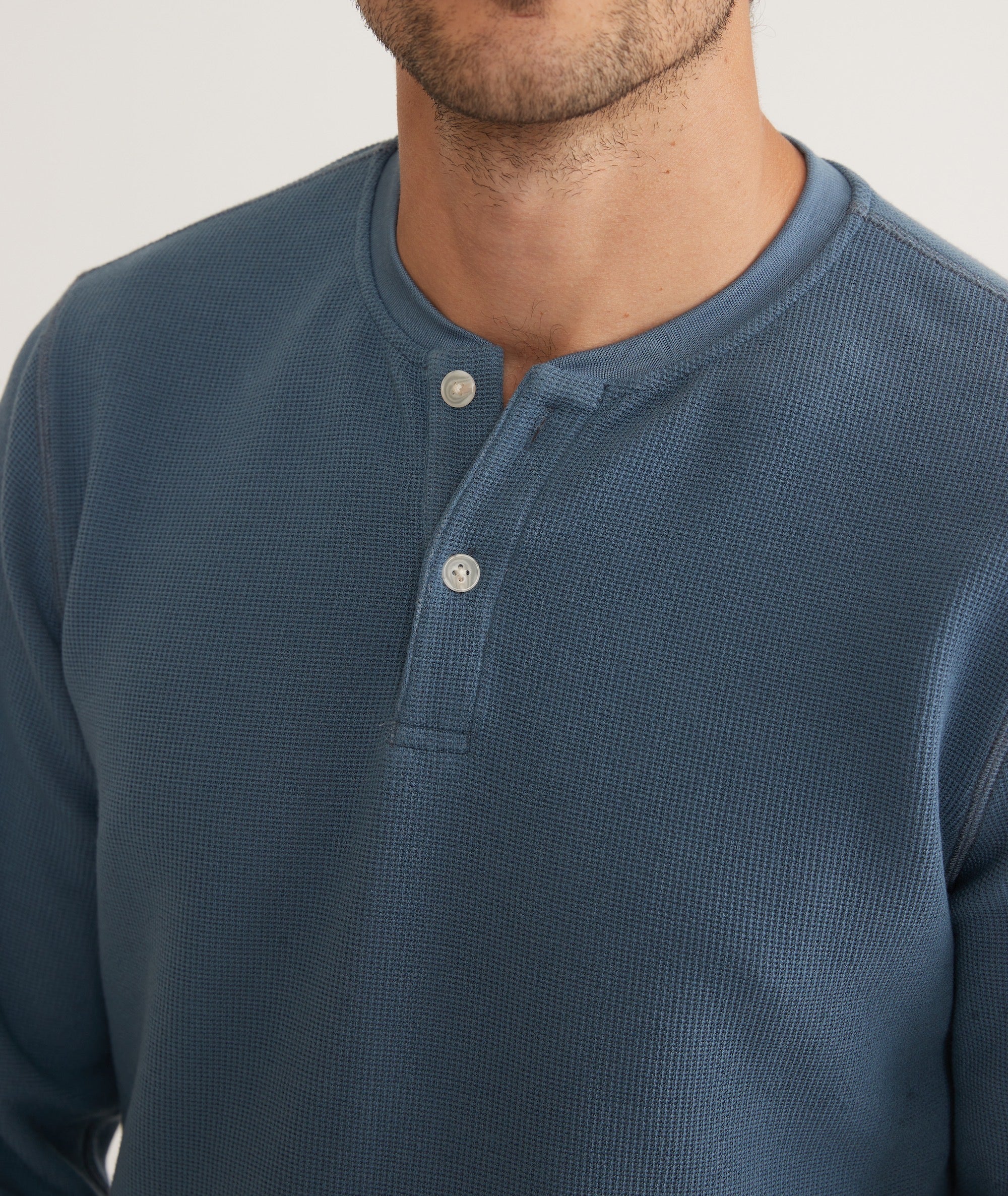 Waffle cheap weave henley