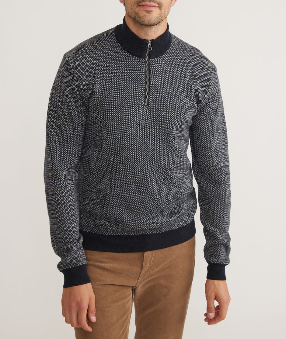 Textured Sweater Quarter Zip