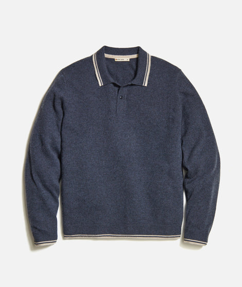 Cashmere Tipped Sweater Polo