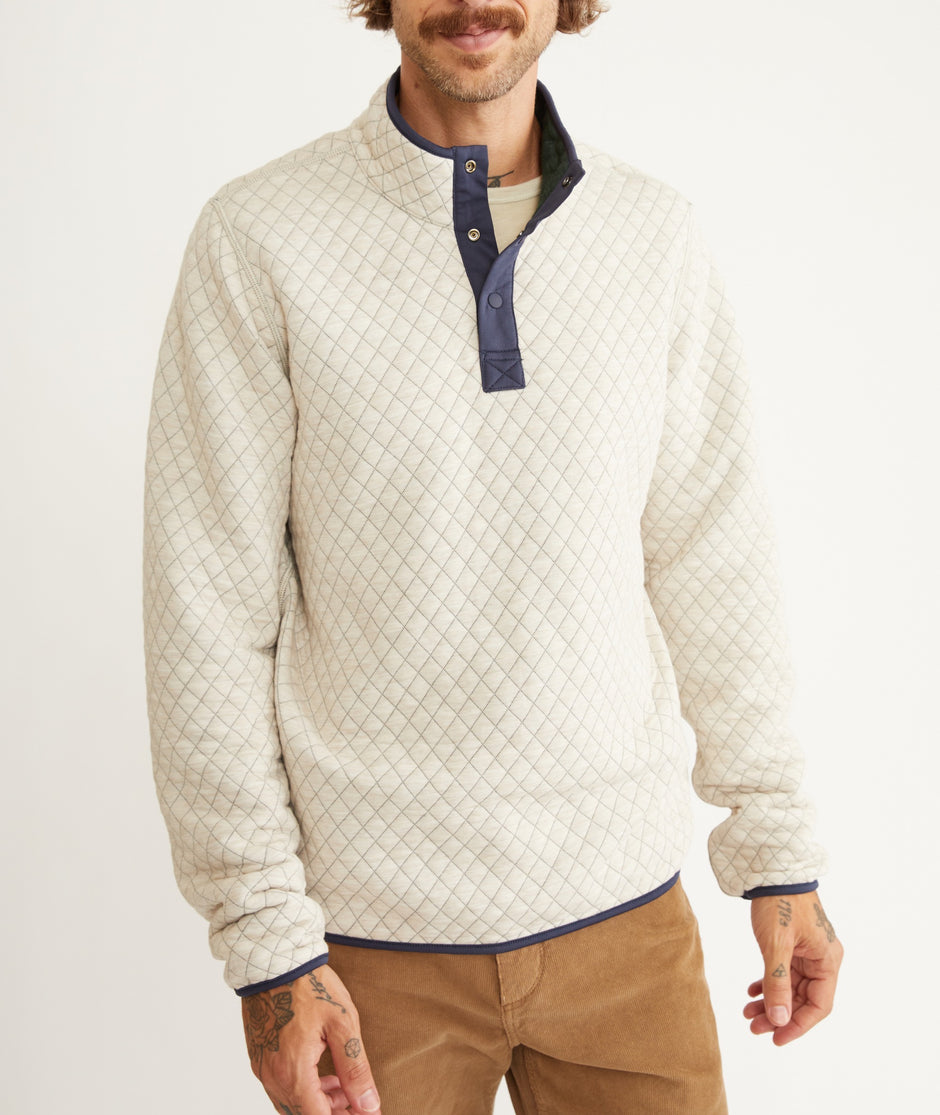 Corbet Quilted Reversible Pullover