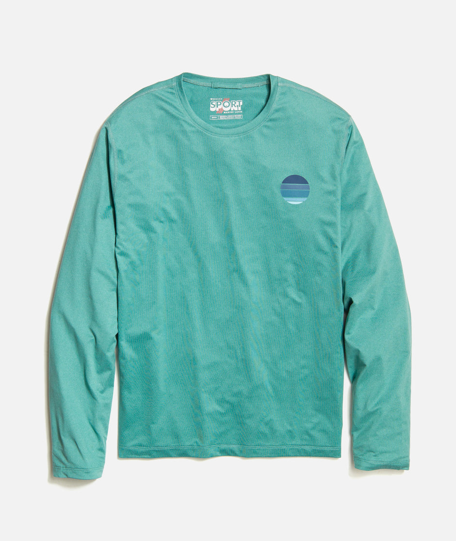 Re-Spun Sport Crew Graphic Long Sleeve Tee