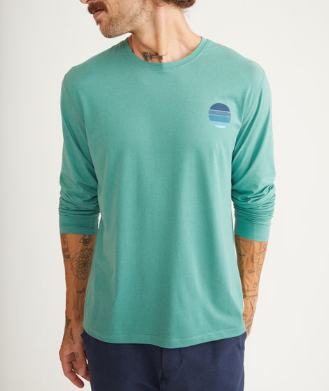 Re-Spun Sport Crew Graphic Long Sleeve Tee