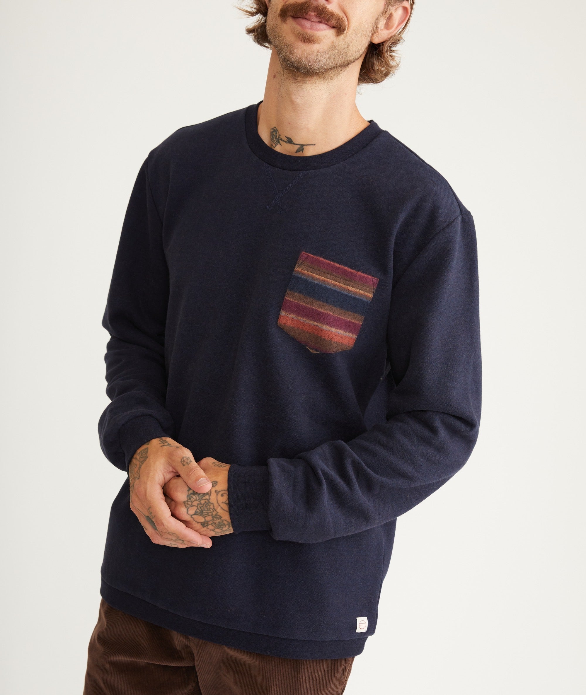 Pocket crewneck sweatshirt cheap