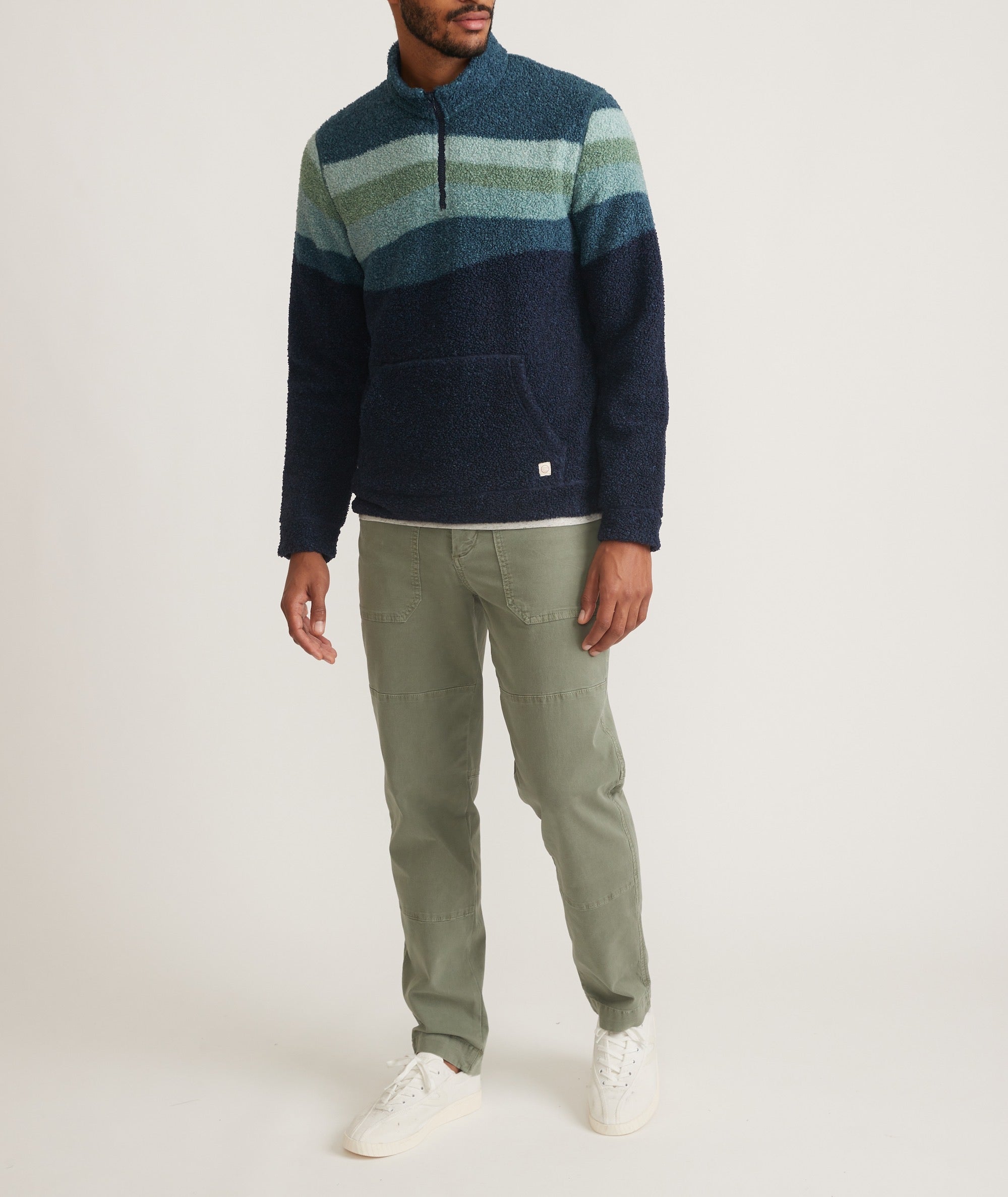 Colorblock sherpa pullover hot sale
