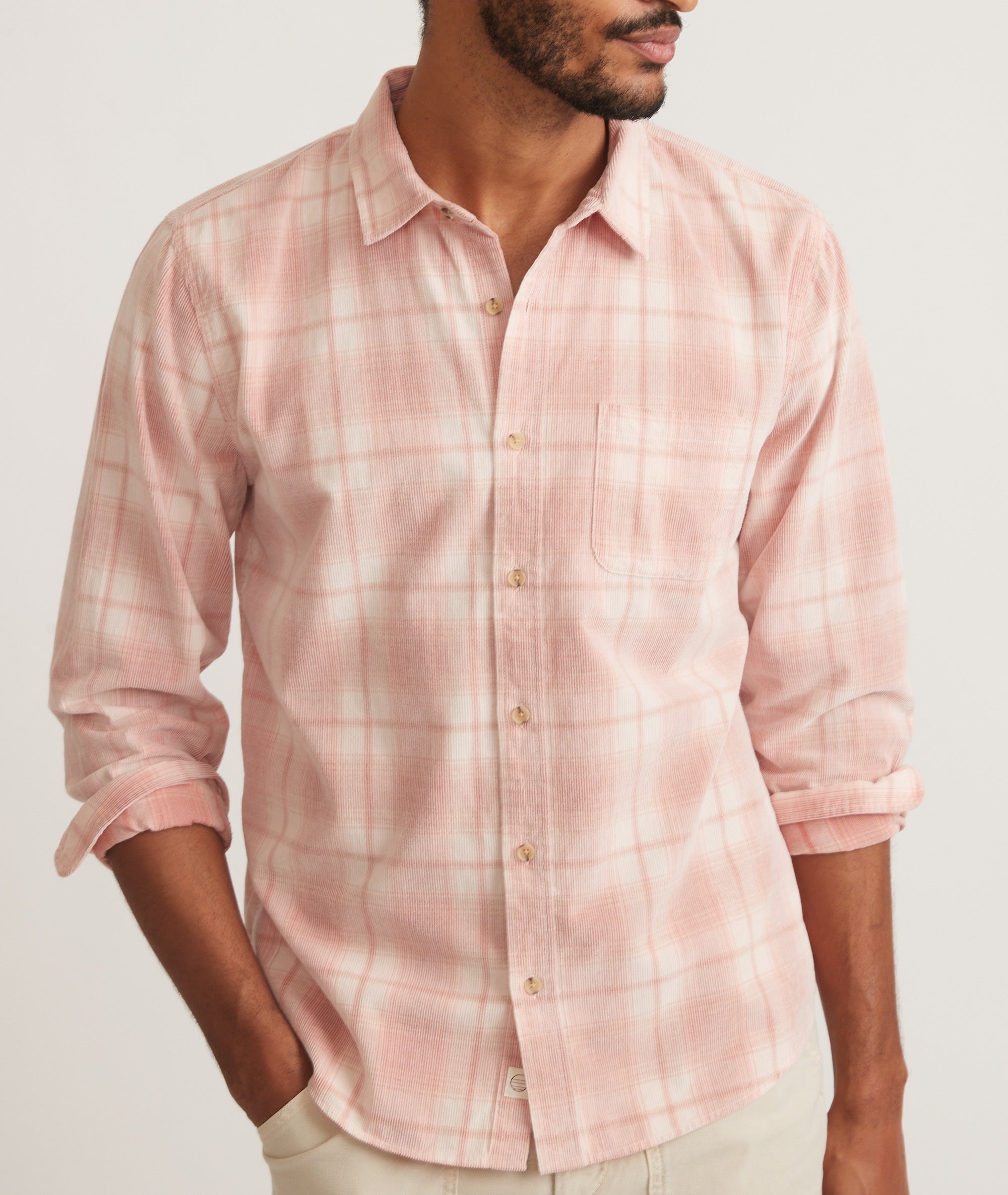 Lightweight Plaid Cord Shirt