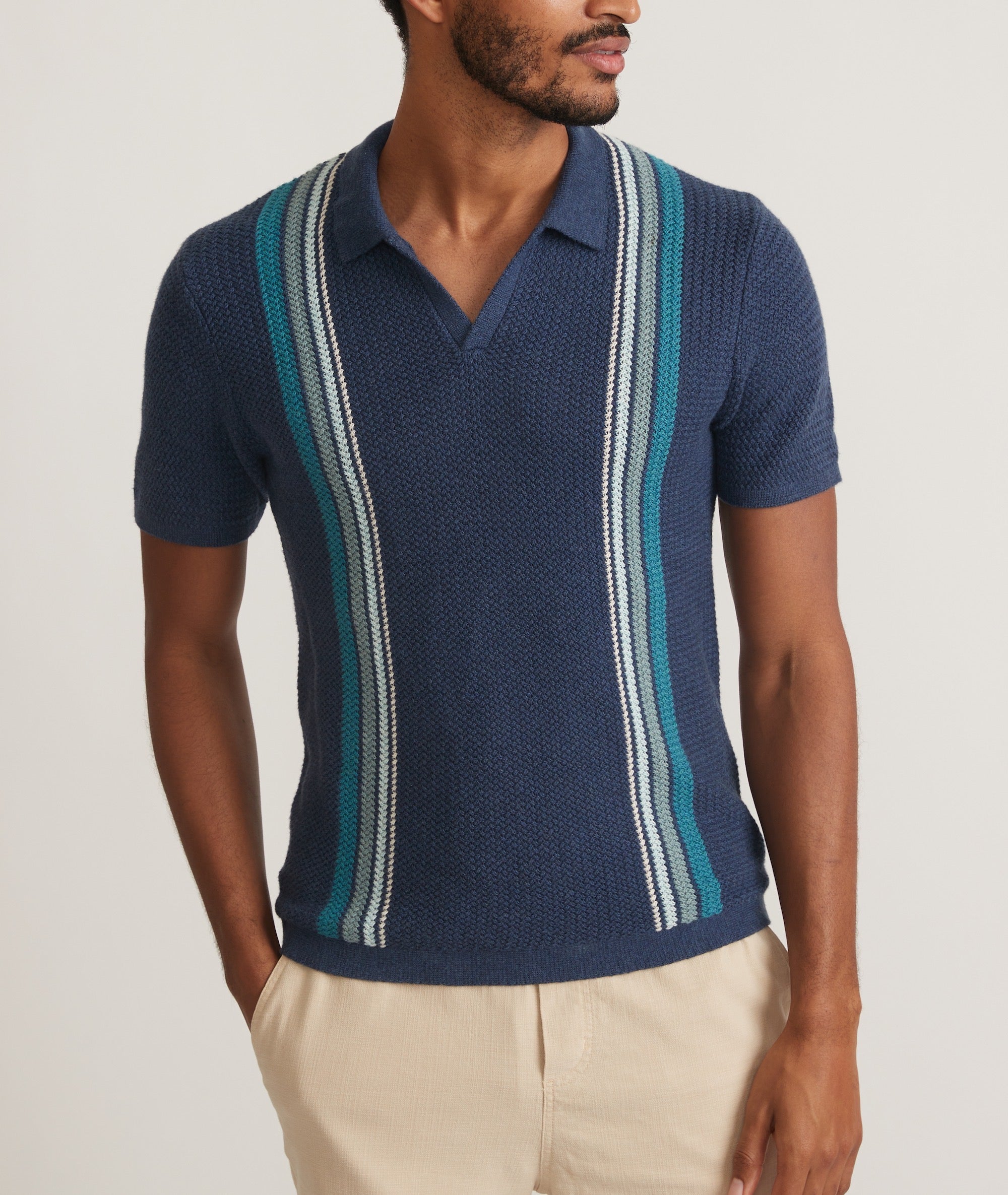 Conrad Sweater Polo Marine Layer