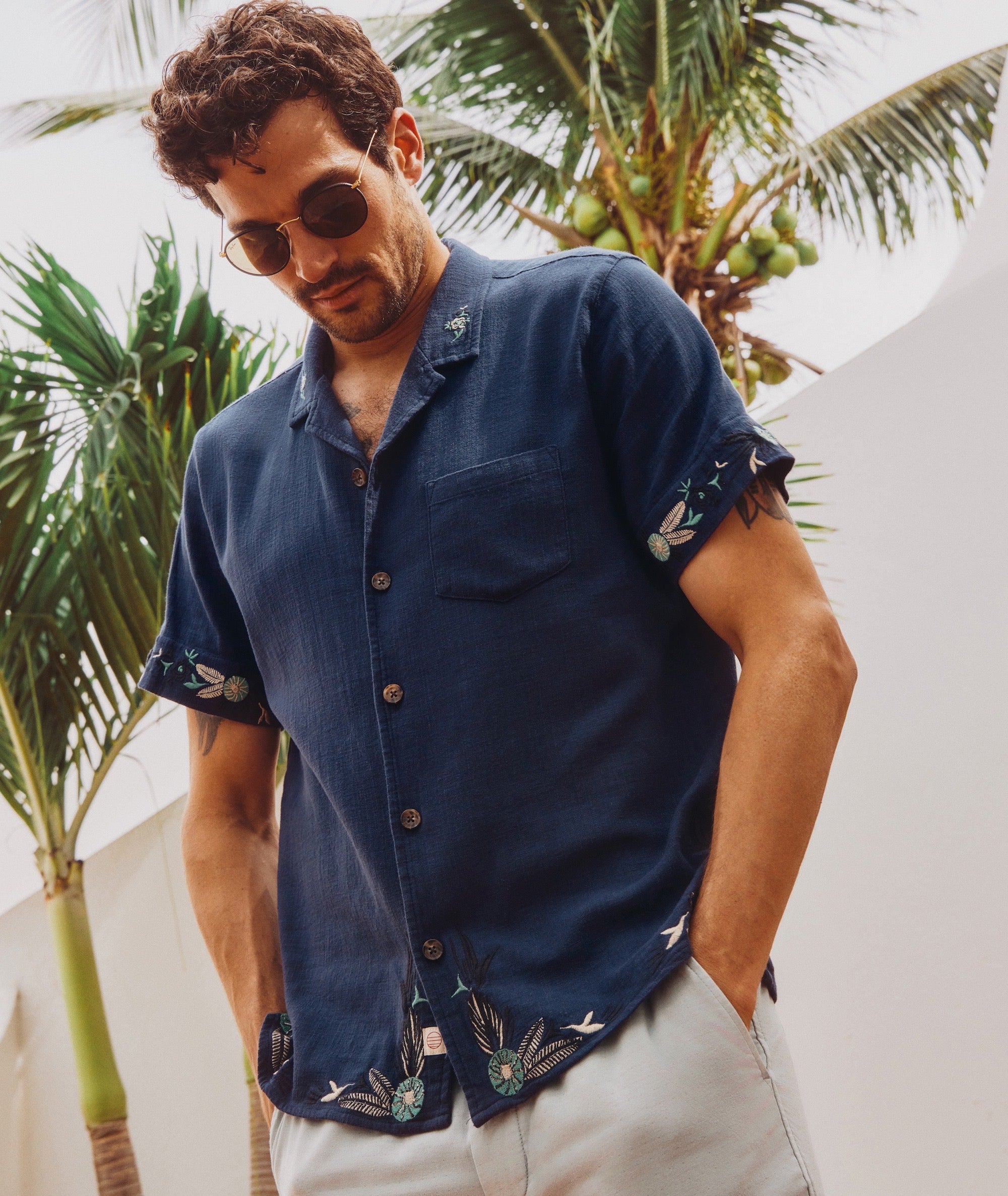 Stretch Selvage Embroidered Resort Shirt – Marine Layer