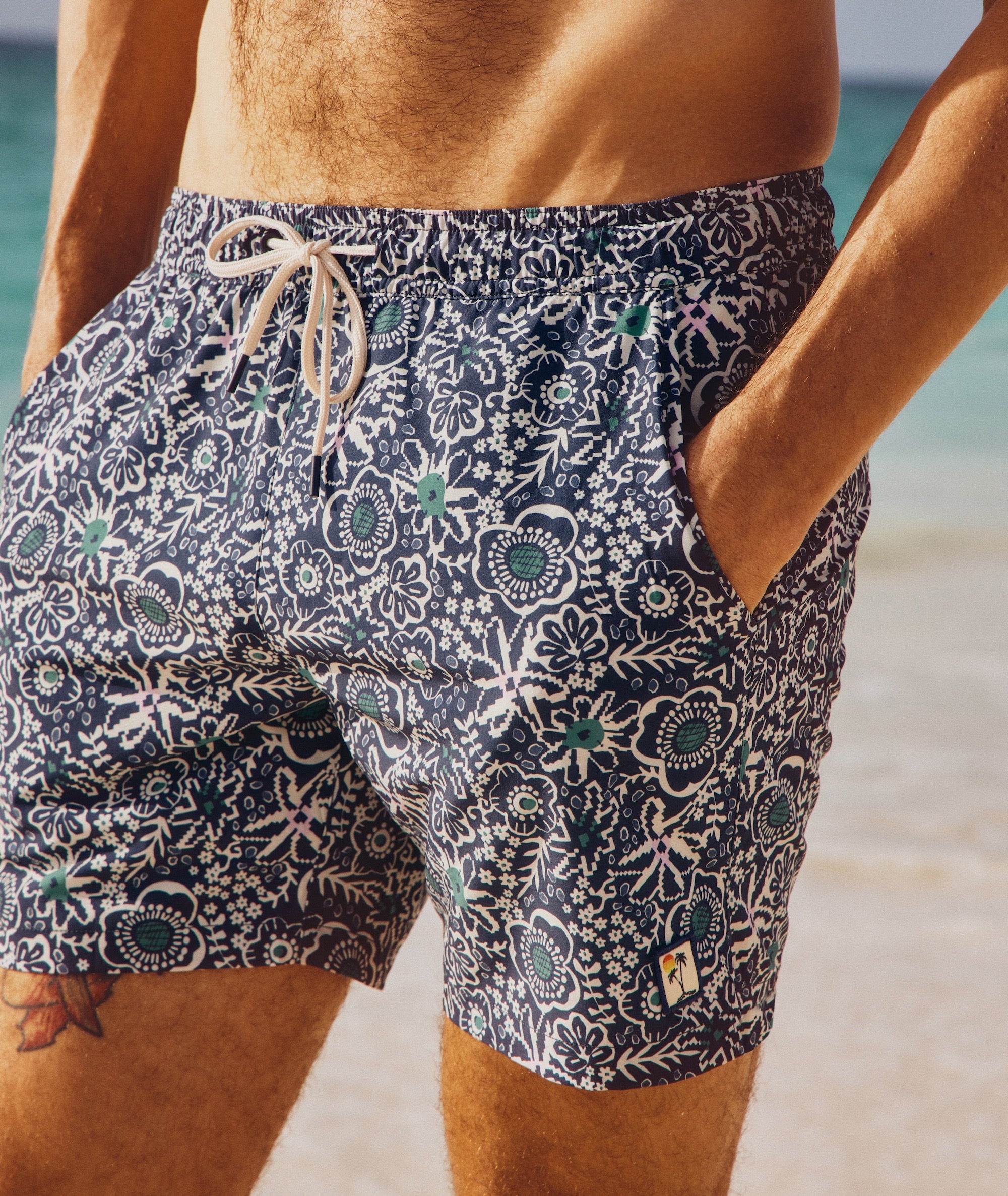 Flower swim shorts clearance