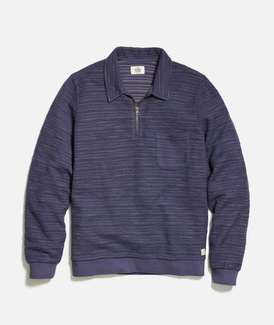 Textured Stripe Quarter Zip