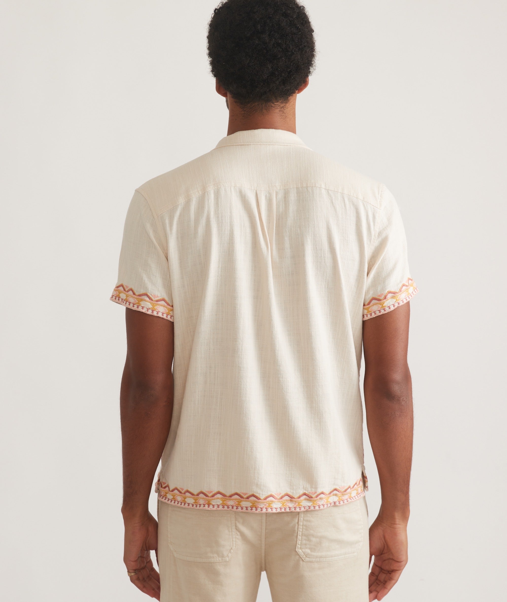 Stretch Selvage Embroidered Resort Shirt