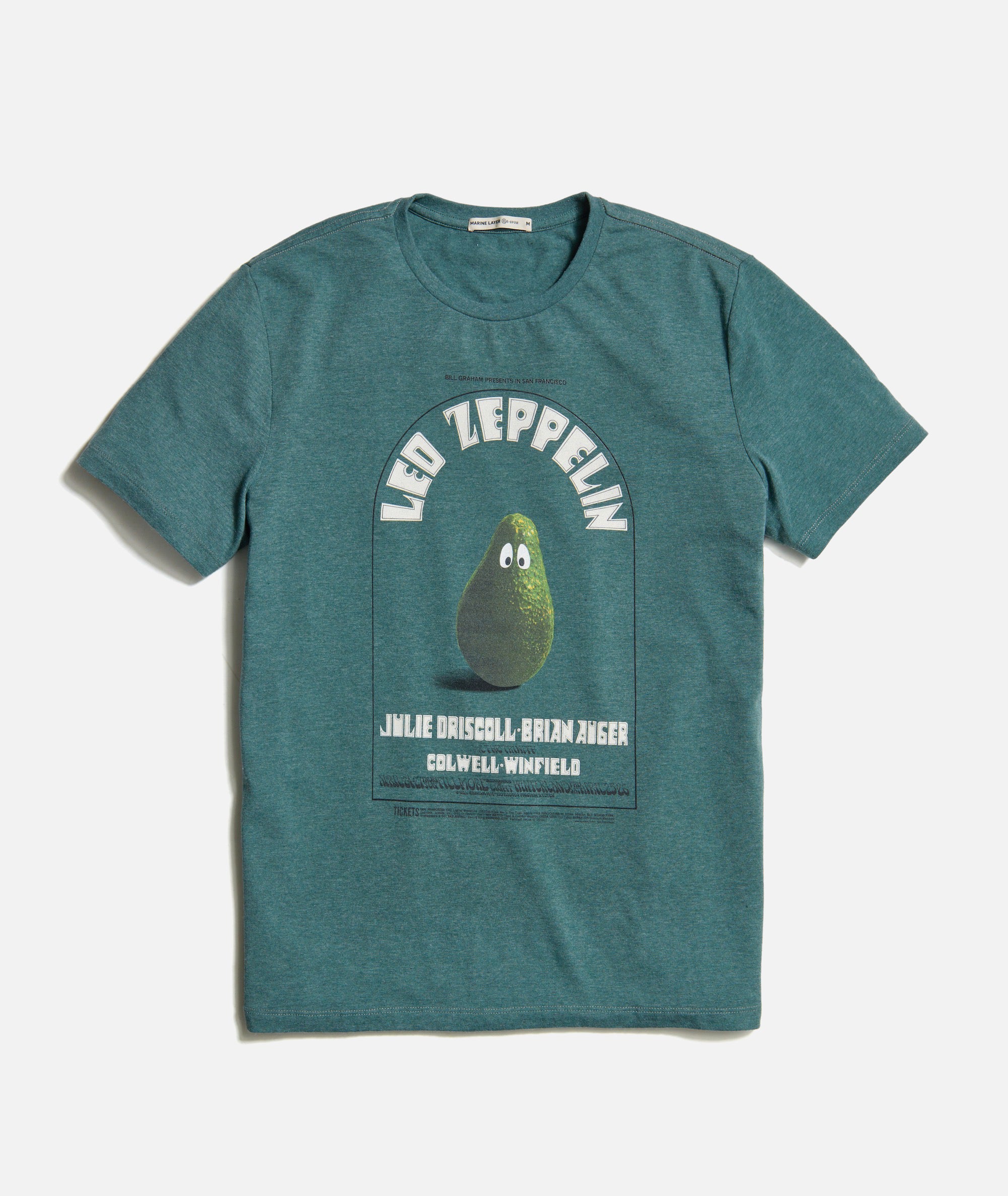 Green led zeppelin t-shirt clearance
